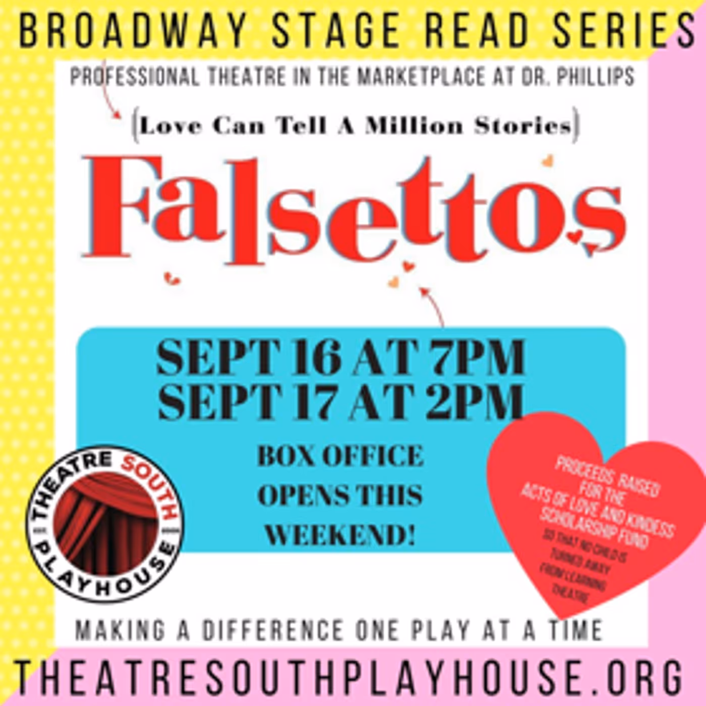 Theatre South Playhouse to Present FALSETTOS Live on Stage Image