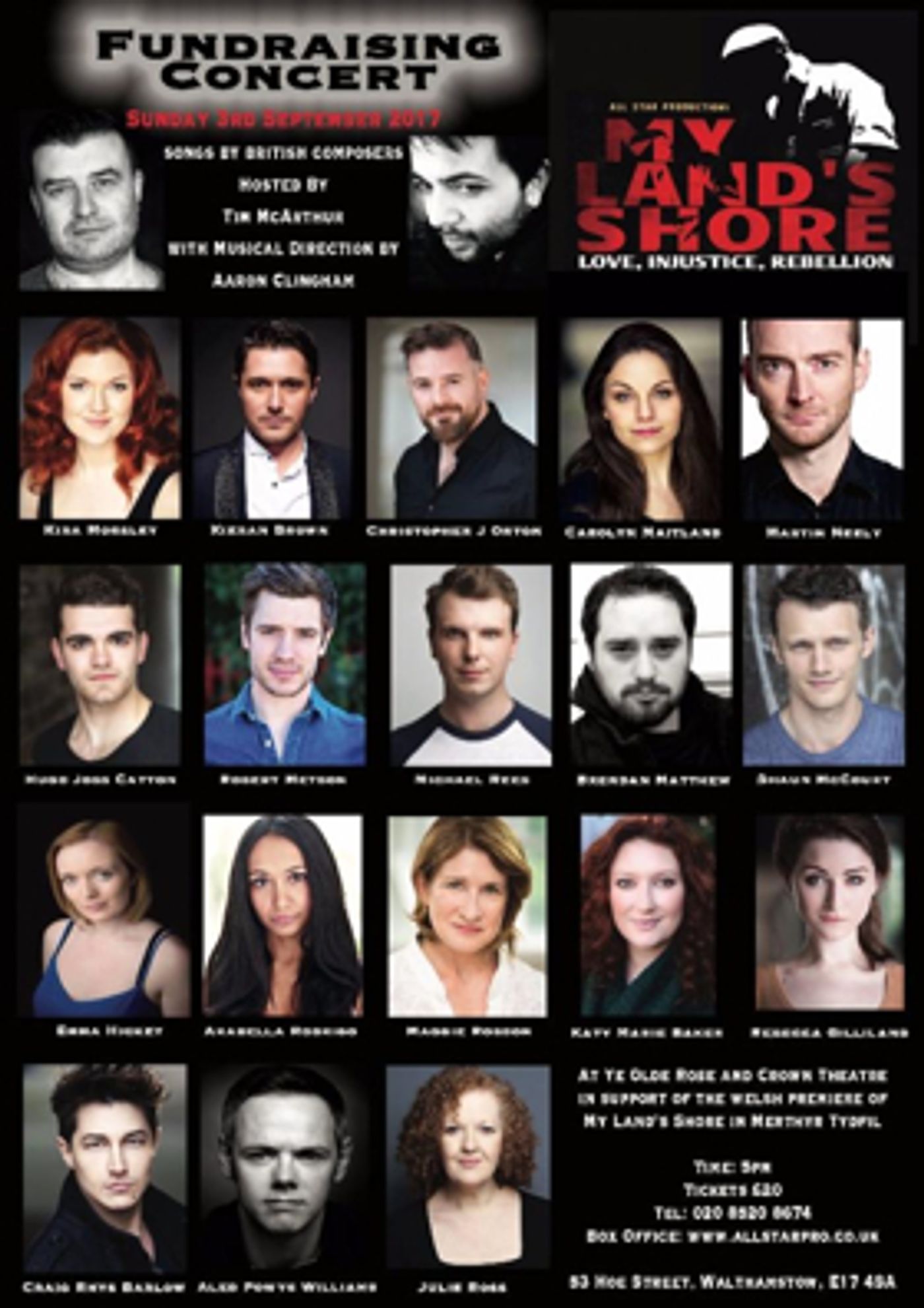Full Cast Announced for MY LAND'S SHORE Fundraising Concert  Image