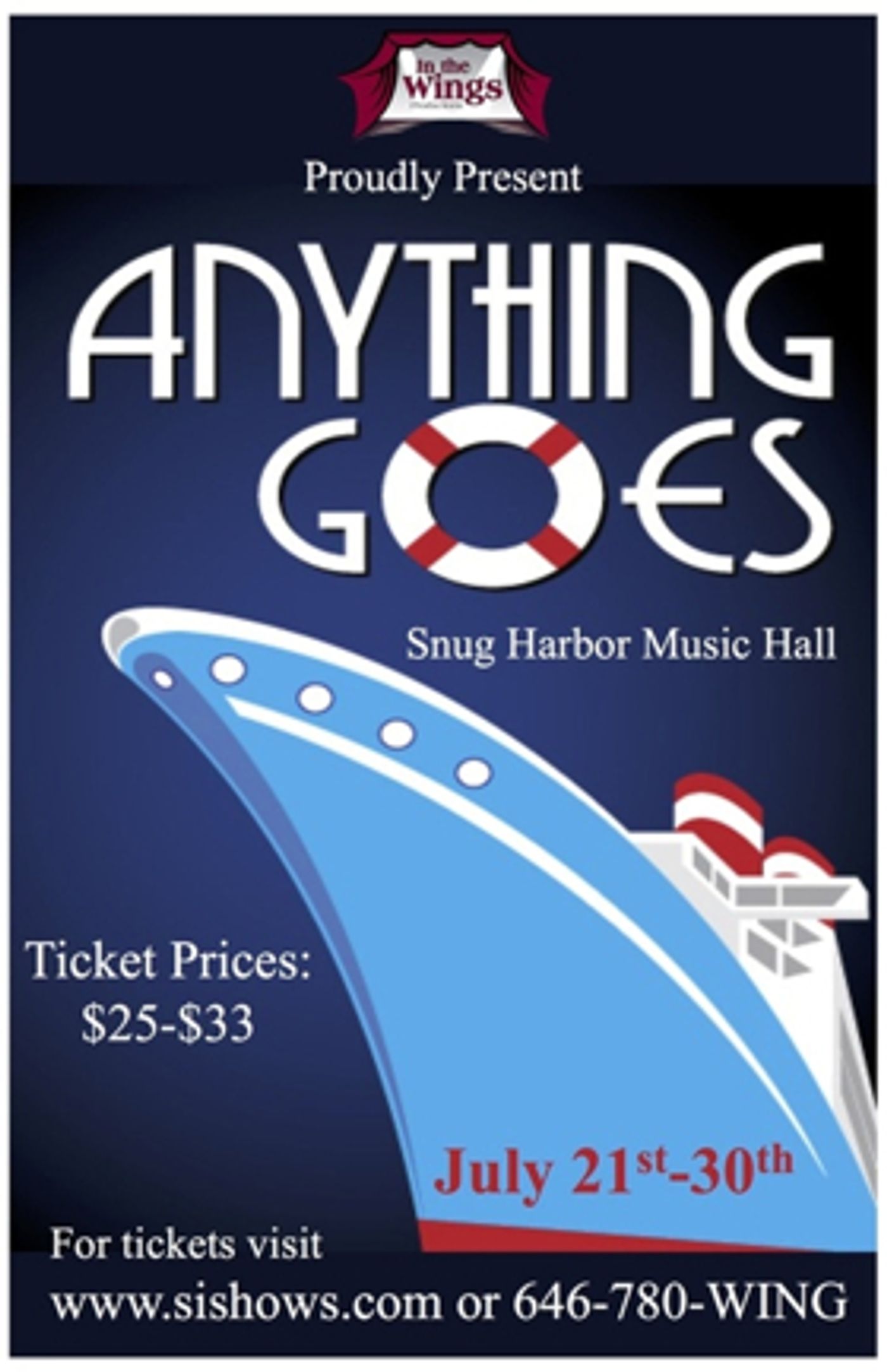 In The Wings Productions to Set Sail with ANYTHING GOES  Image