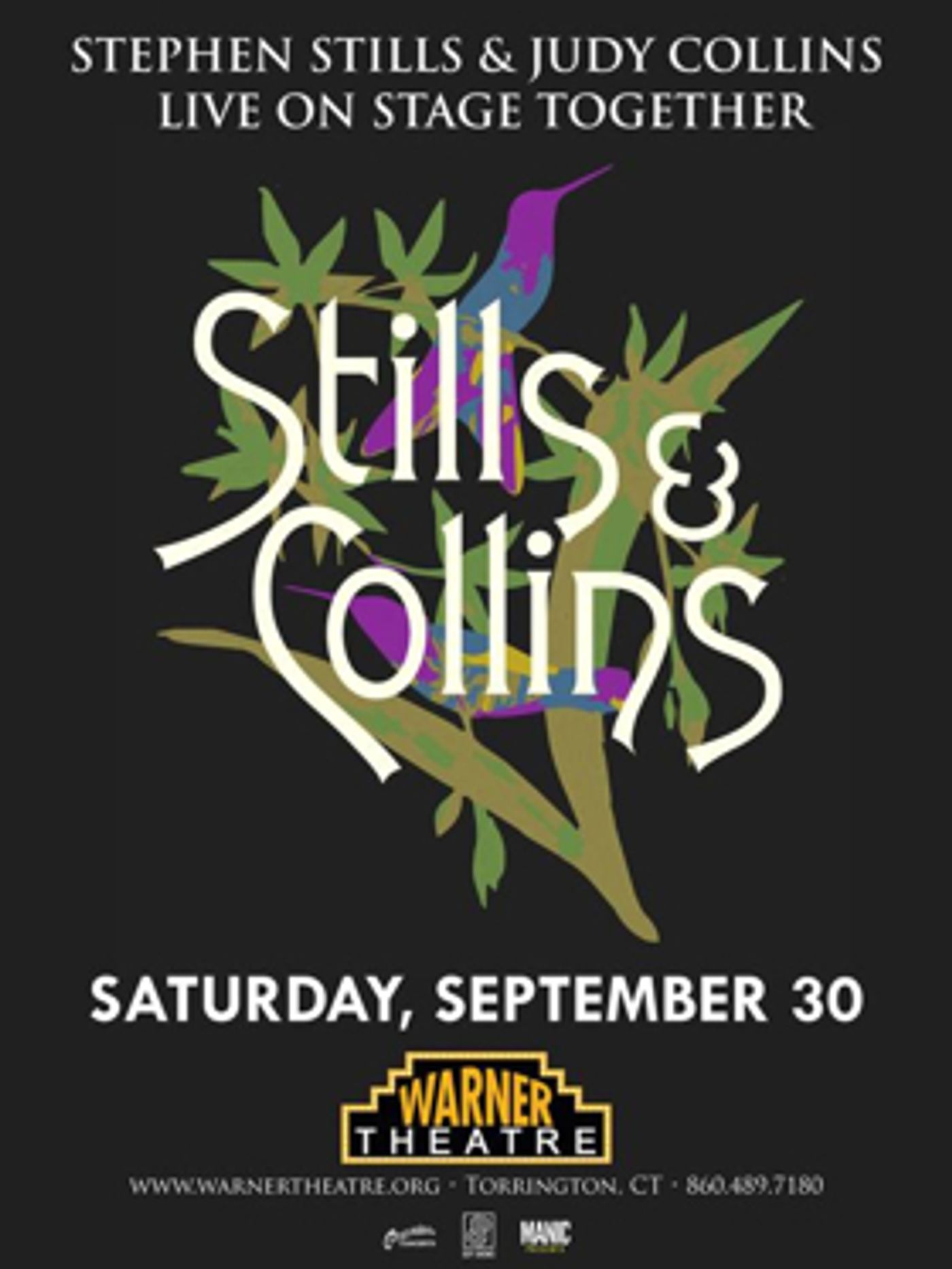 Warner Theatre Welcomes Stephen Stills & Judy Collins, 9/30  Image