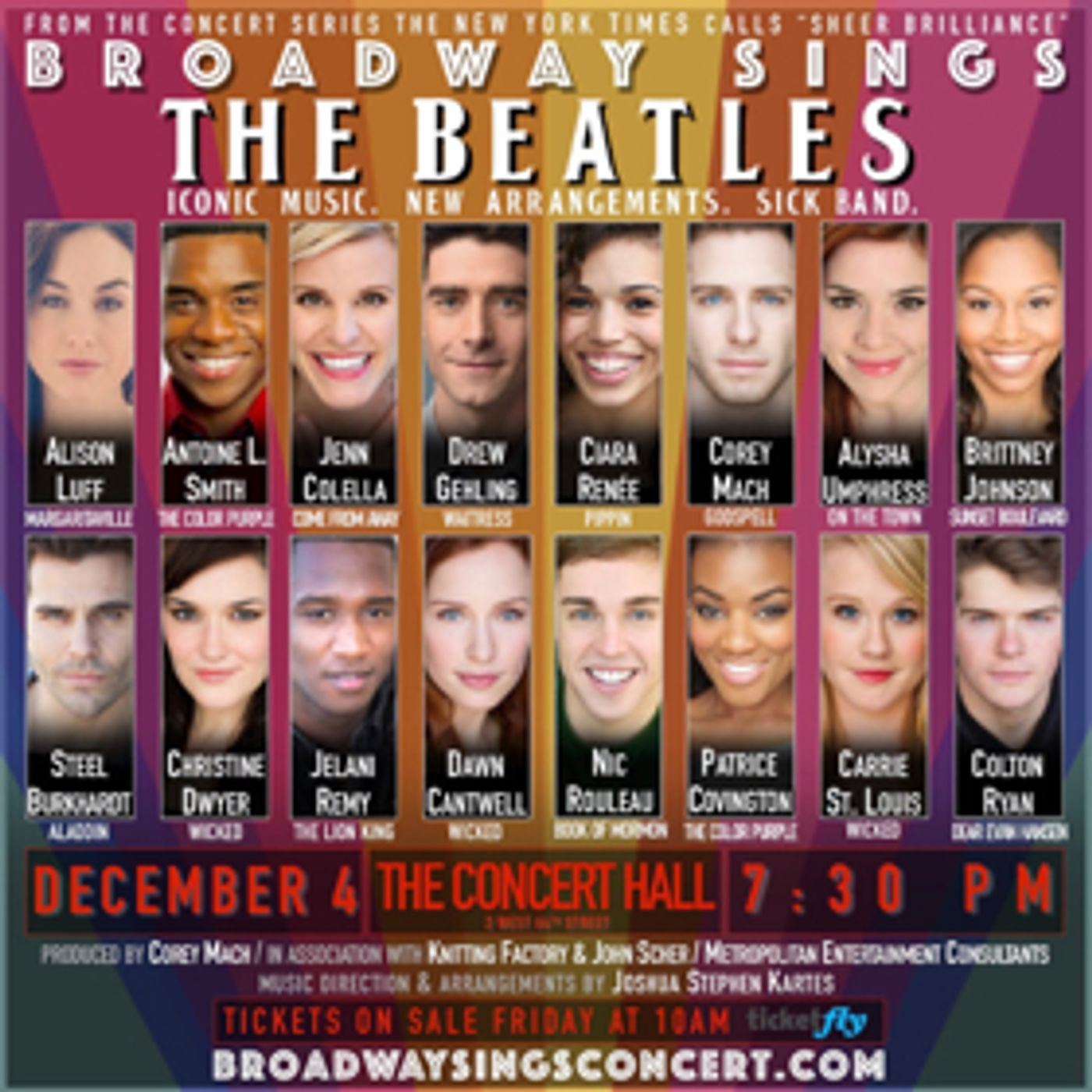 Jenn Colella, Drew Gehling, and More will Rock Out in BROADWAY SINGS THE BEATLES this December  Image