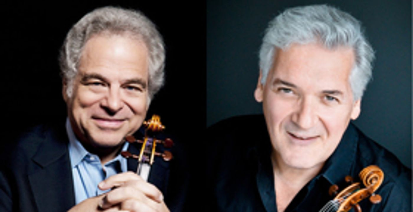 Renowned Violinists Itzhak Perlman and Pinchas Zukerman to Perform at NJPAC This Fall  Image