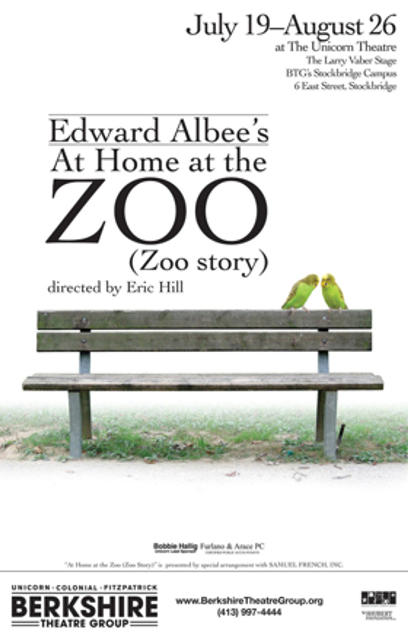 Edward Albee's AT HOME AT THE ZOO Coming to BTG's Unicorn Theatre This Month  Image