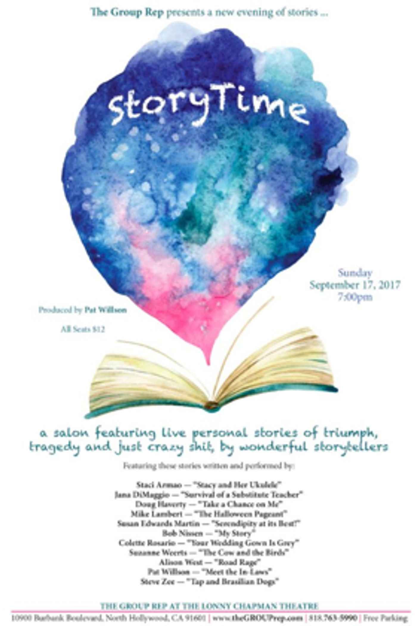 The Group Rep's STORYTIME Lineup Set for September  Image