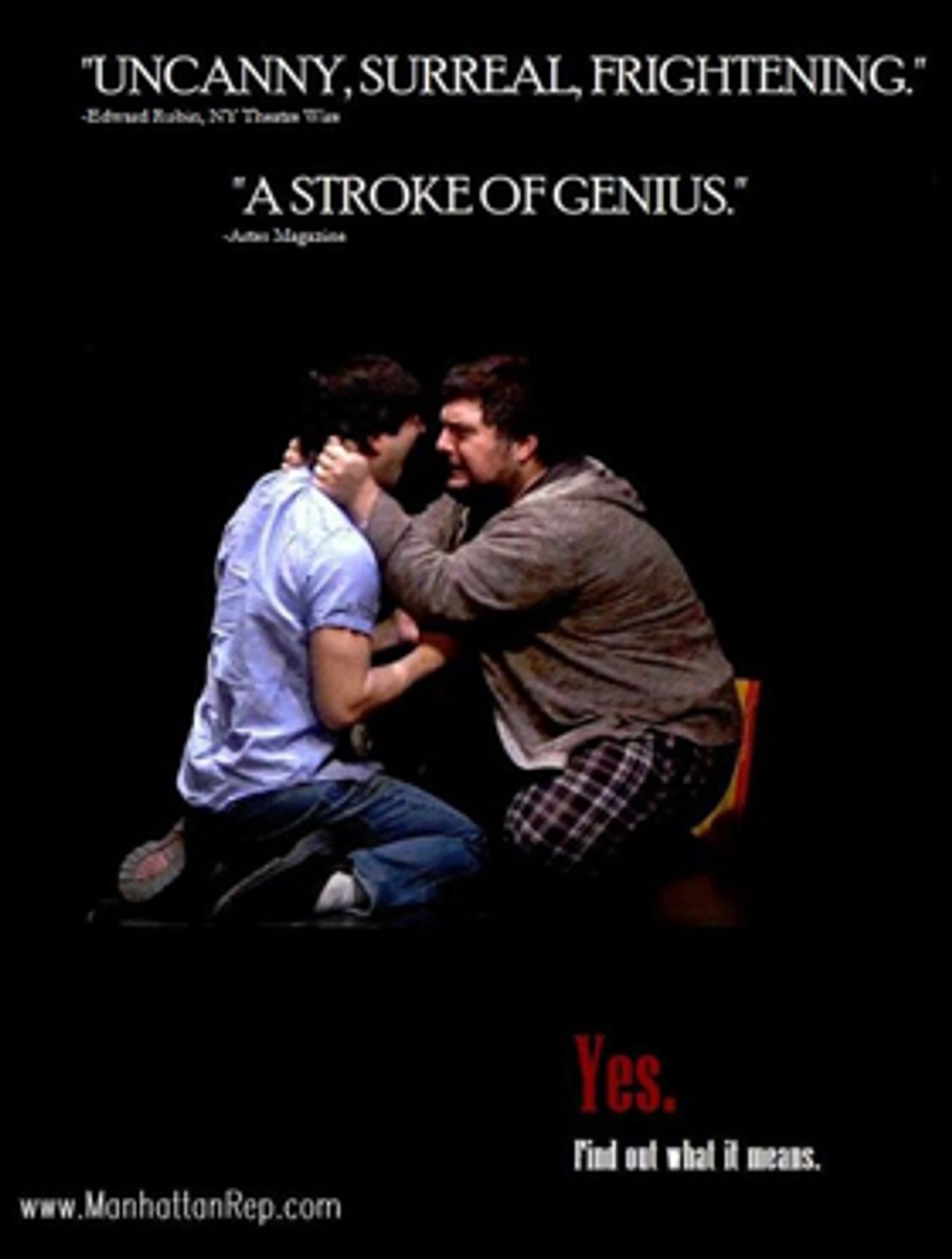 Back by Popular Demand - YES Opens Tomorrow Off-Broadway  Image