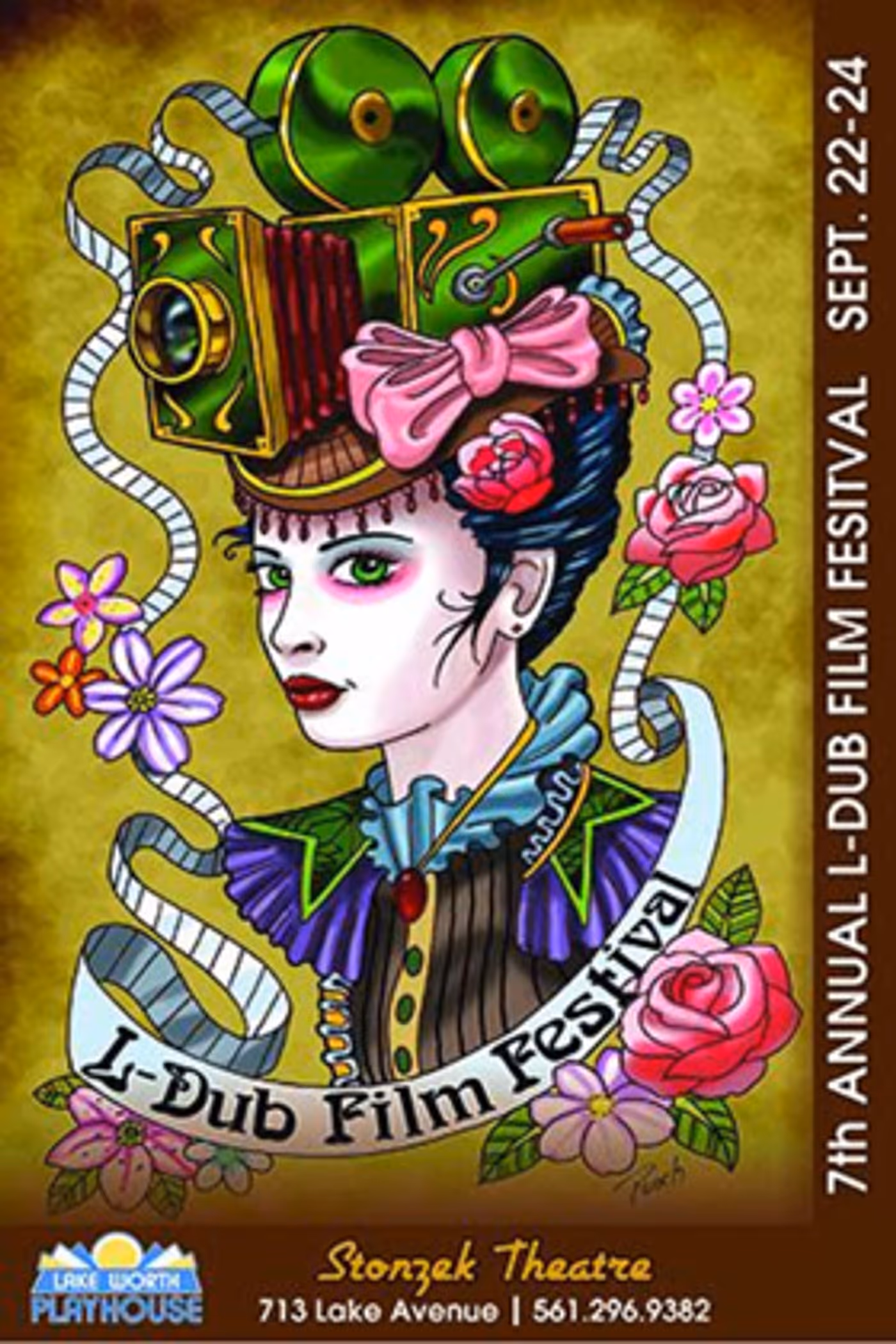 Lake Worth Playhouse's L-Dub Film Festival Holding Poster Design Contest Image