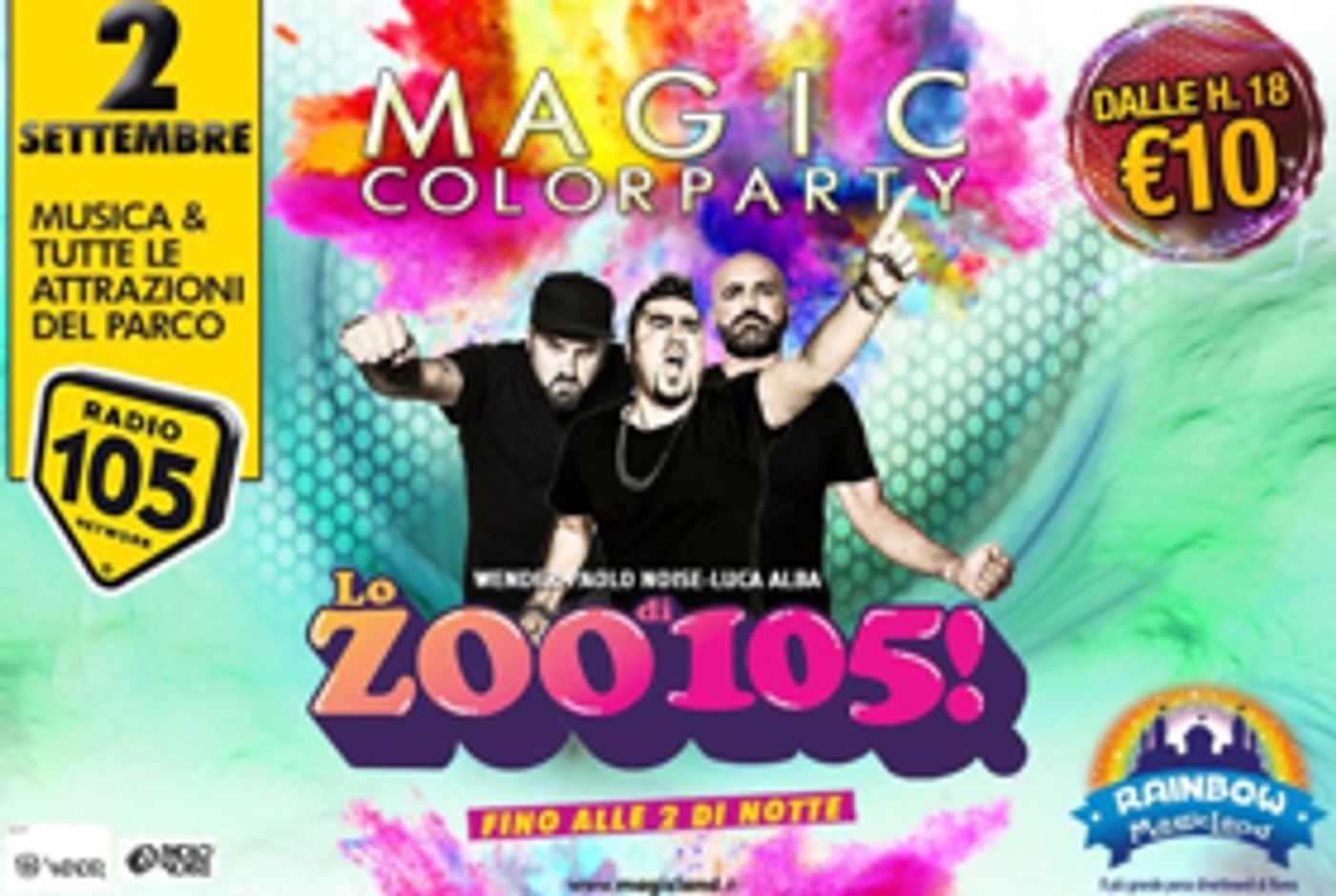 Colora la tua Estate, MAGIC COLOR PARTY a Rainbow Magicland, 2 settembre  Image