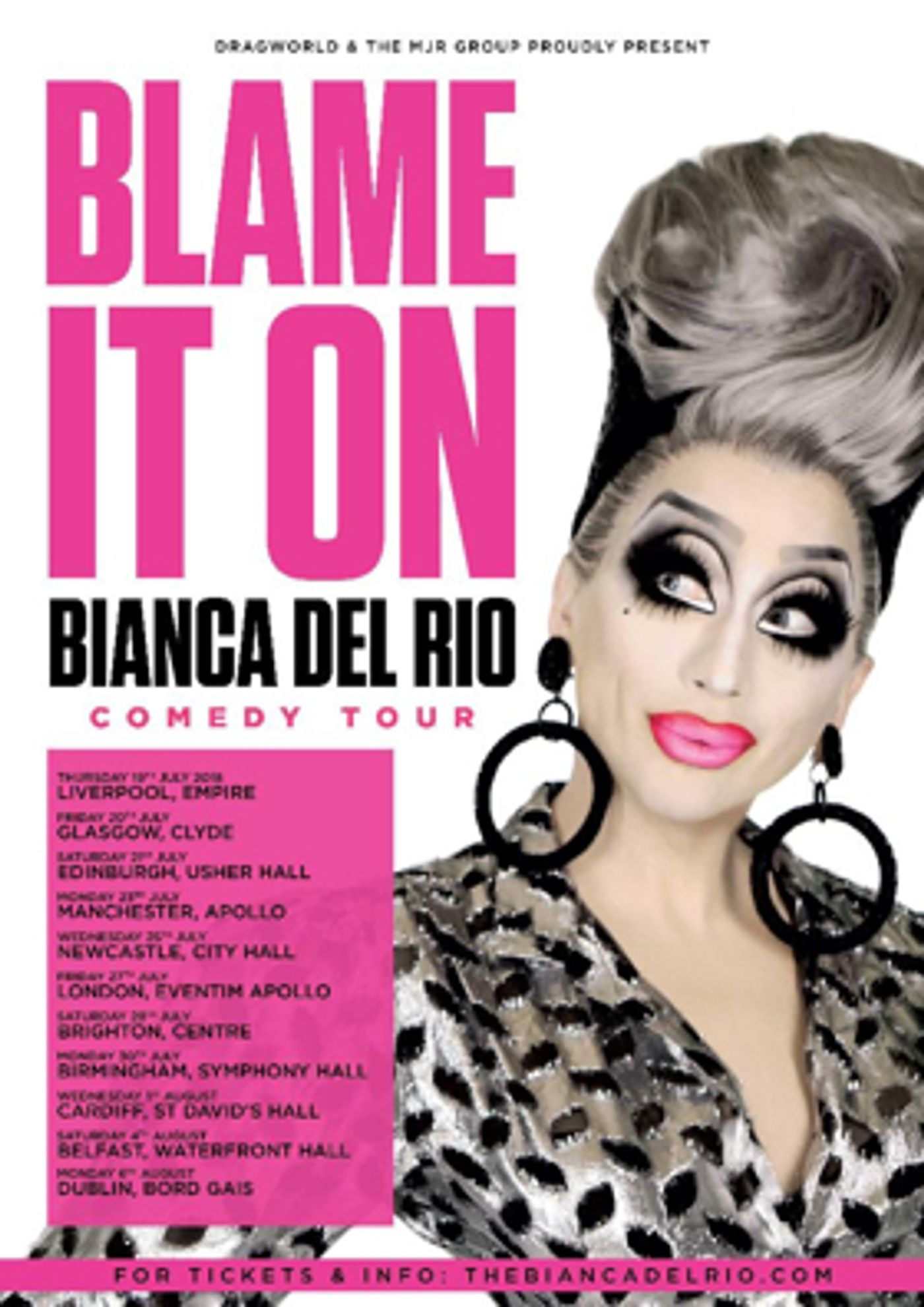 Bianca Del Rio Returns to the UK with BLAME IT ON Tour in July 2018  Image