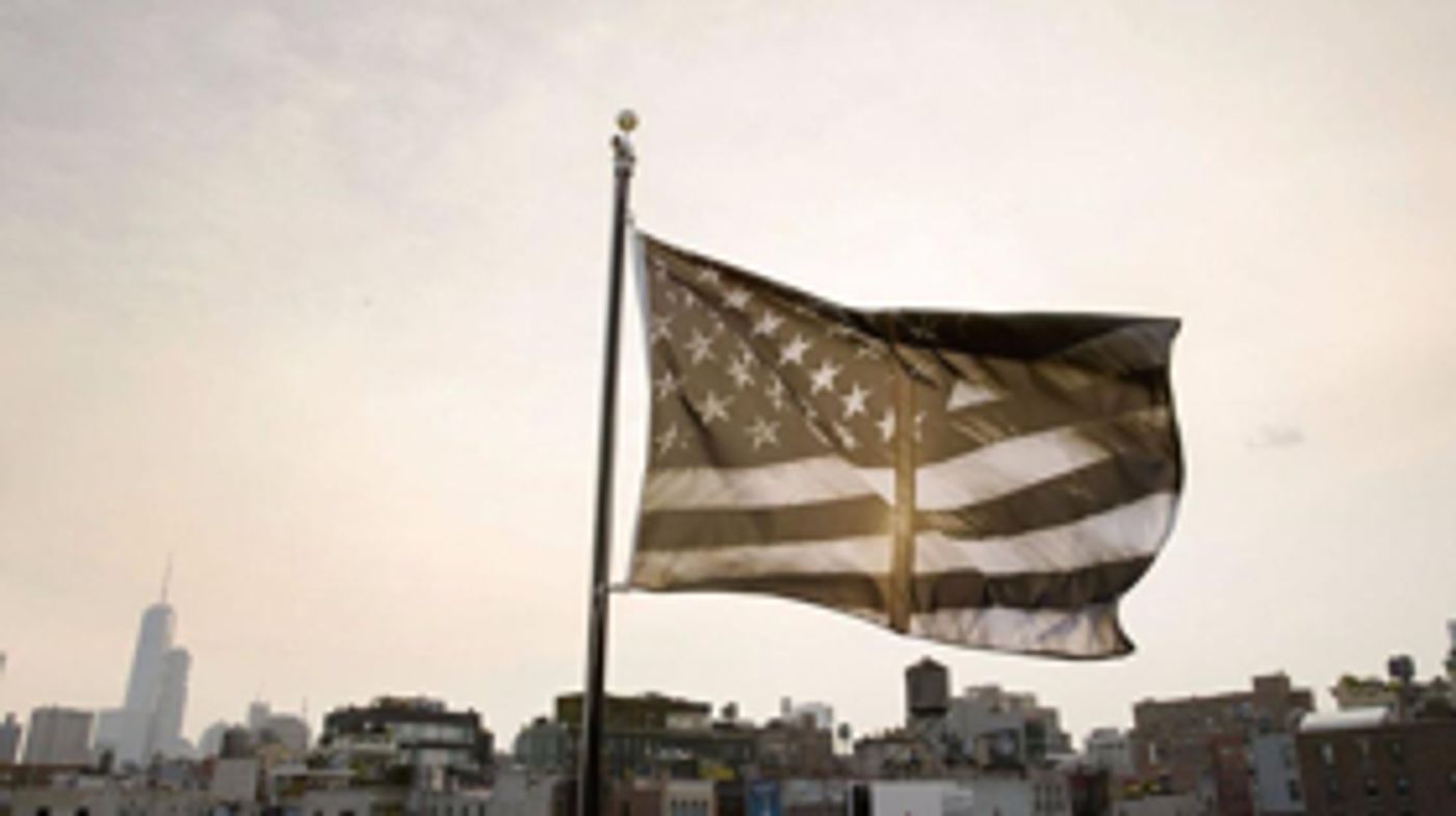Robert Longo's 'Pledges of Allegiance' Flag Raised by 10 Institutions Nationwide  Image