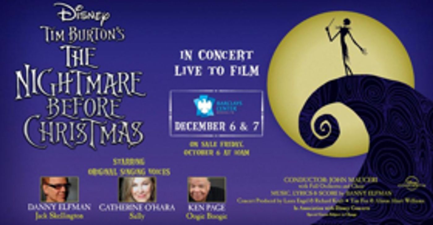 Original Stars Danny Elfman, Catherine O'Hara and Ken Page to Perform Live at THE NIGHTMARE BEFORE CHRISTMAS Screening Tonight in Brooklyn  Image