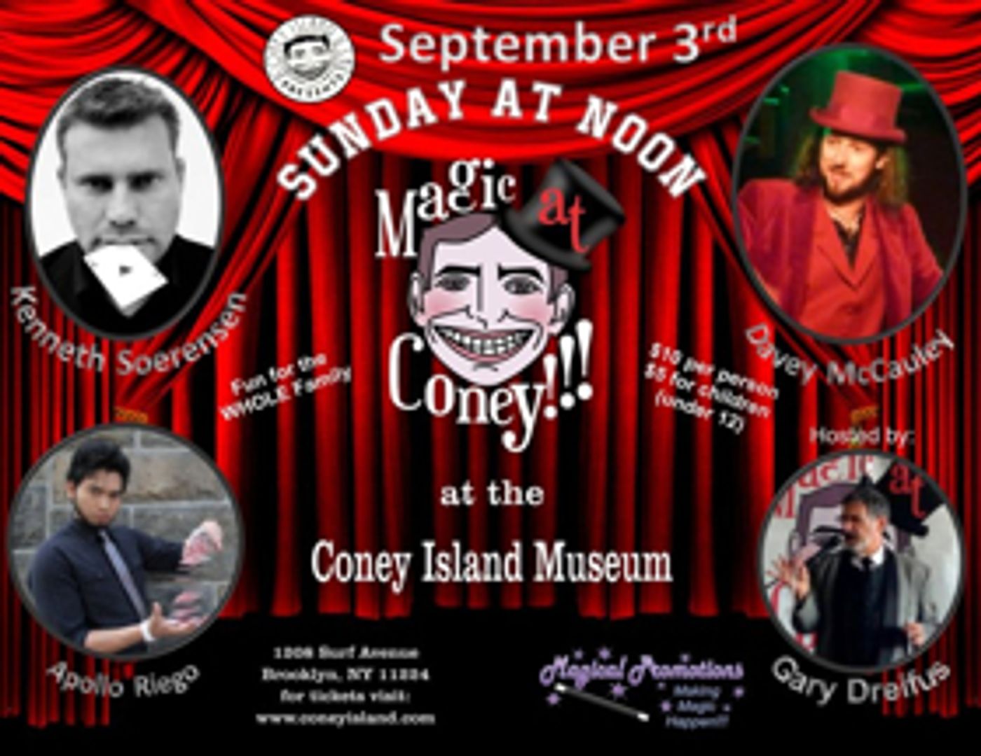 Magic at Coney!!! Sunday Lineup Announced Image