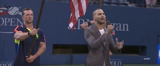 VIDEO: HAMILTON's Sydney James Harcourt Performs National Anthem at US Open Video