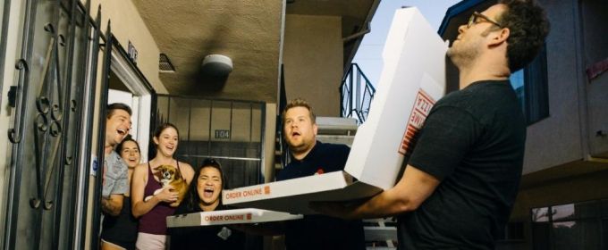 VIDEO: Seth Rogan & James Corden Deliver Pizzas to Total Strangers in L.A. Video