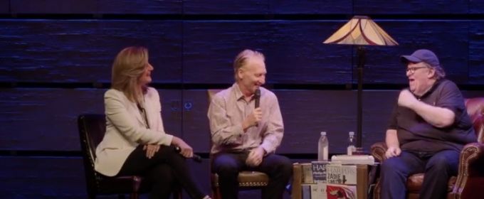 VIDEO: Bill Maher and Arianna Huffington Talk Trump with Michael Moore at TERMS OF… Video