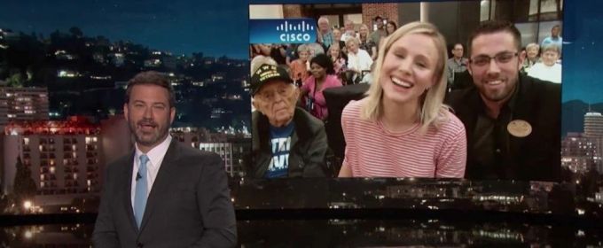 VIDEO: Jimmy Kimmel Talks to Kristen Bell Live in Orlando After Hurricane Irma Video