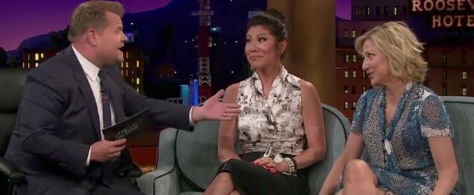 VIDEO: Julie Chen and Edie Falco Visit LATE LATE SHOW Video