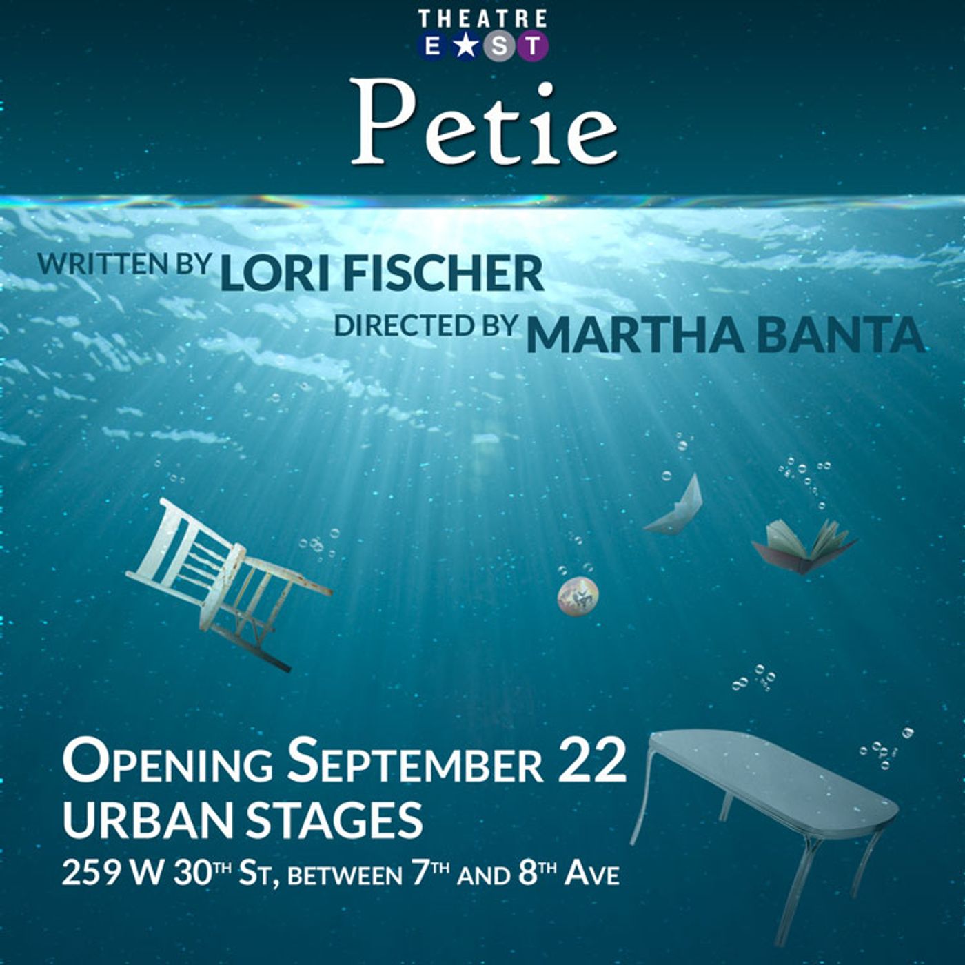 Lori Fischer's New Play PETIE to Open Theatre East's 2017-18 Season; Lineup Announced!  Image