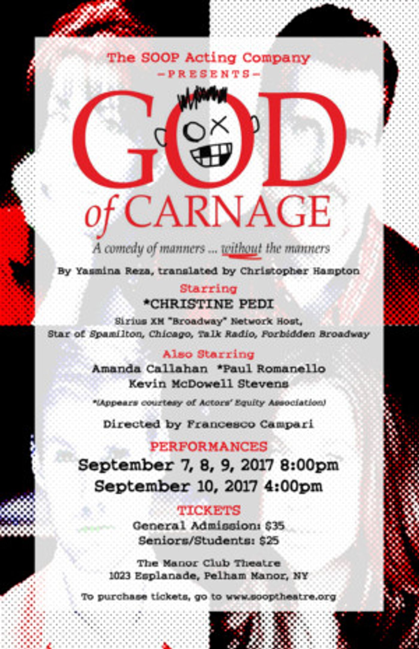 Christine Pedi-Led GOD OF CARNAGE Begins Tonight in Westchester  Image