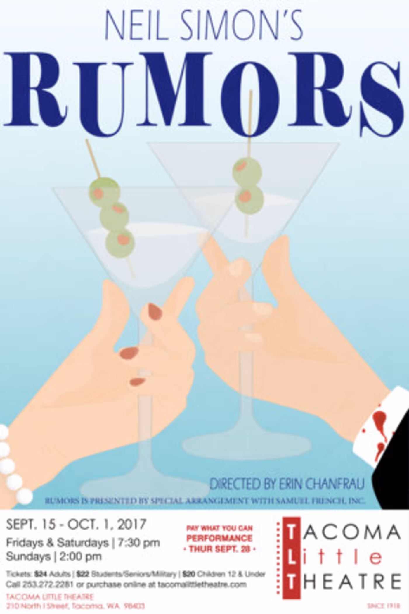 Tacoma Little Theatre Opens 99th Season with RUMORS Image