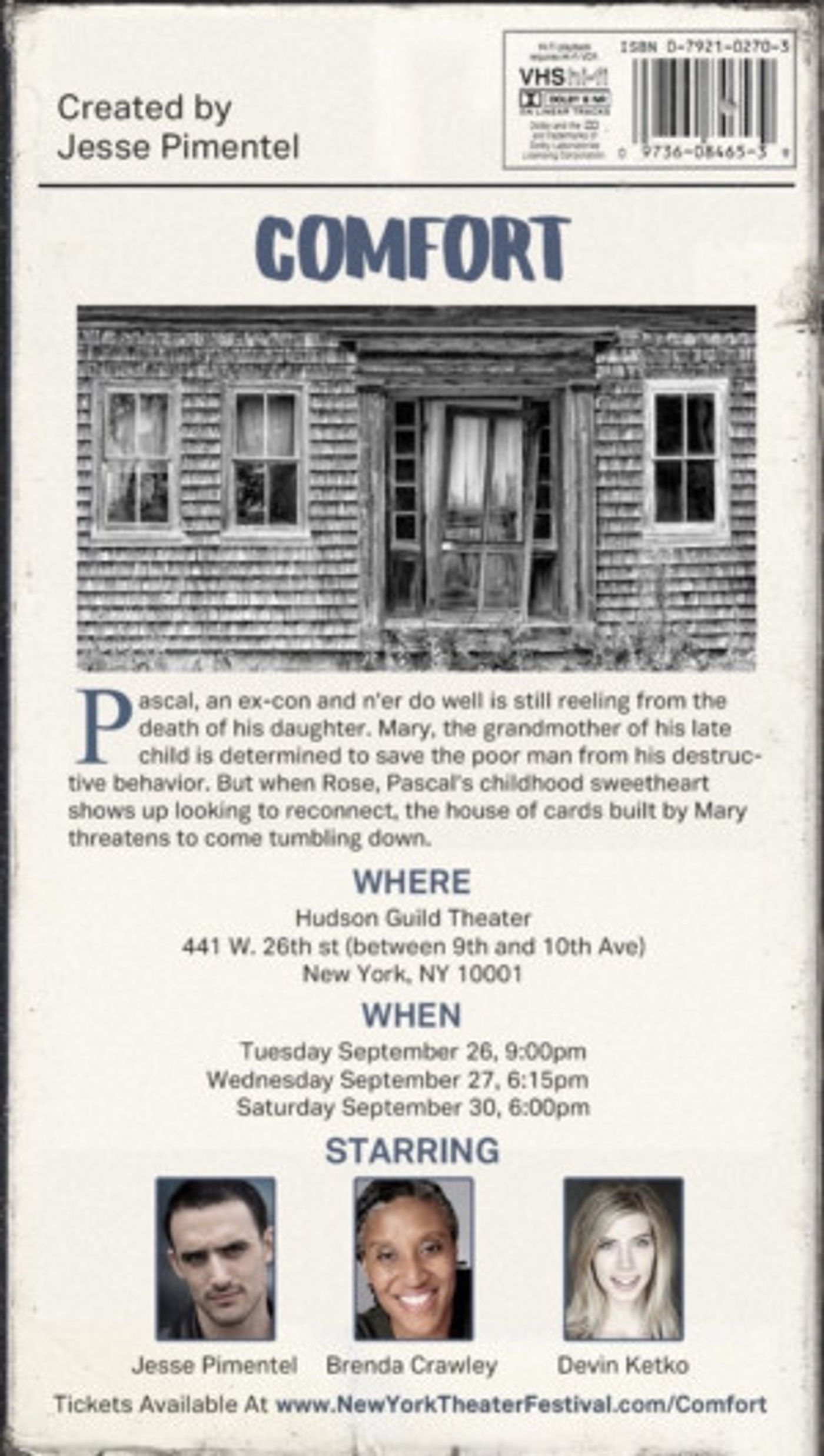 Jesse Pimentel's COMFORT to Premiere at NY Summerfest  Image