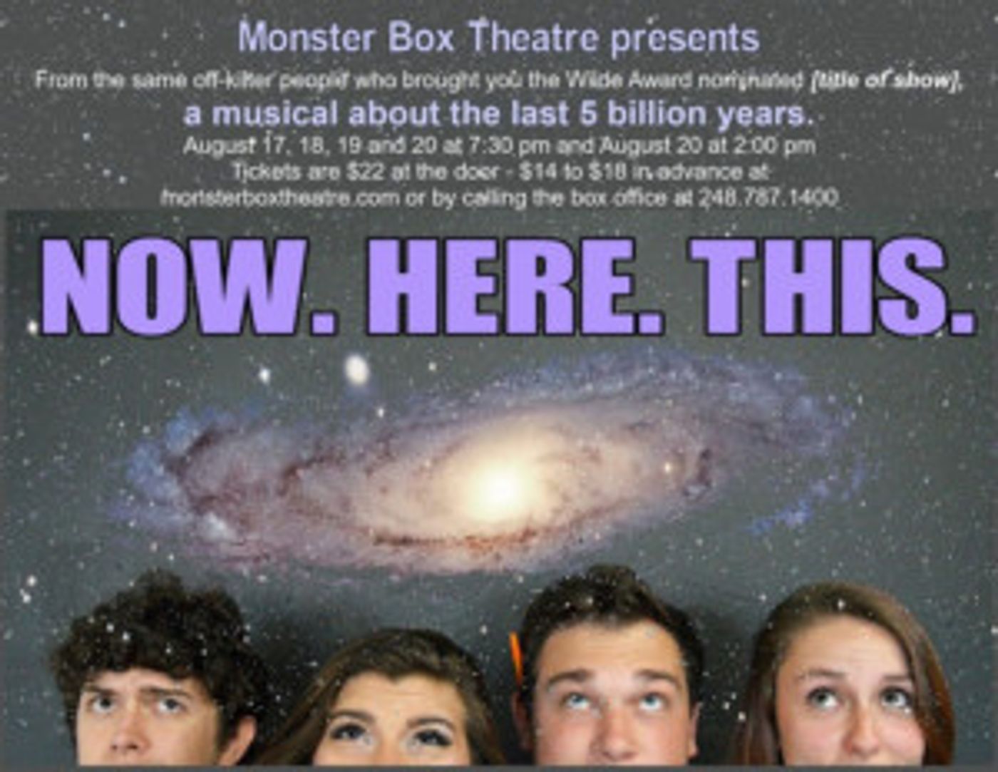 NOW. HERE. THIS. Journeys Through Time at Monster Box Theatre Image
