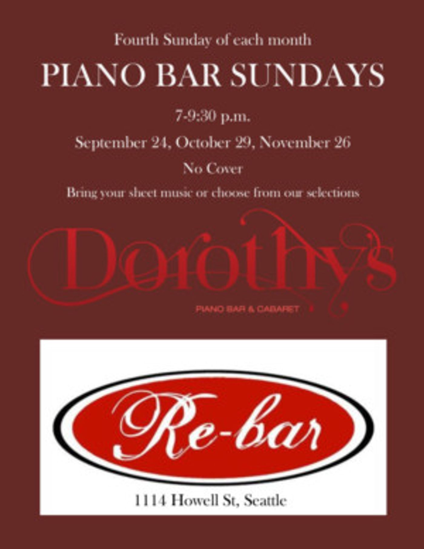 Dorothy's Piano Bar and Cabaret Announces PIANO BAR SUNDAYS  Image