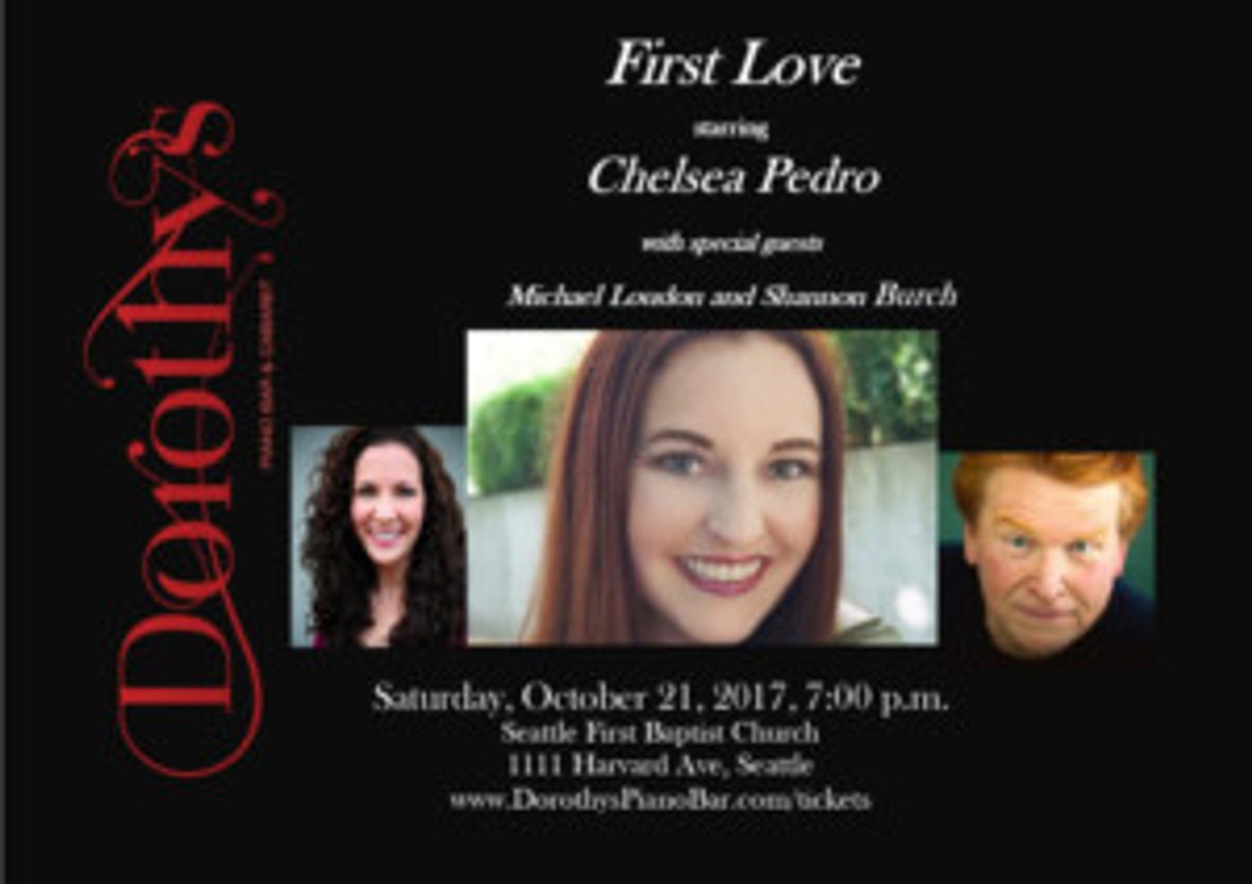 Dorothy's Piano Bar and Cabaret Presents FIRST LOVE  Image