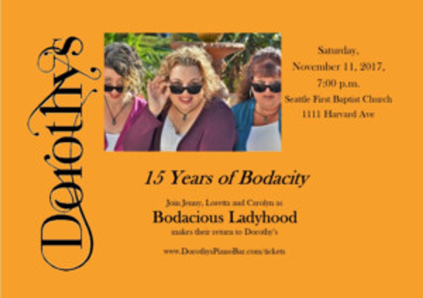15 YEARS OF BODACITY at Dorothy's Piano Bar  Image
