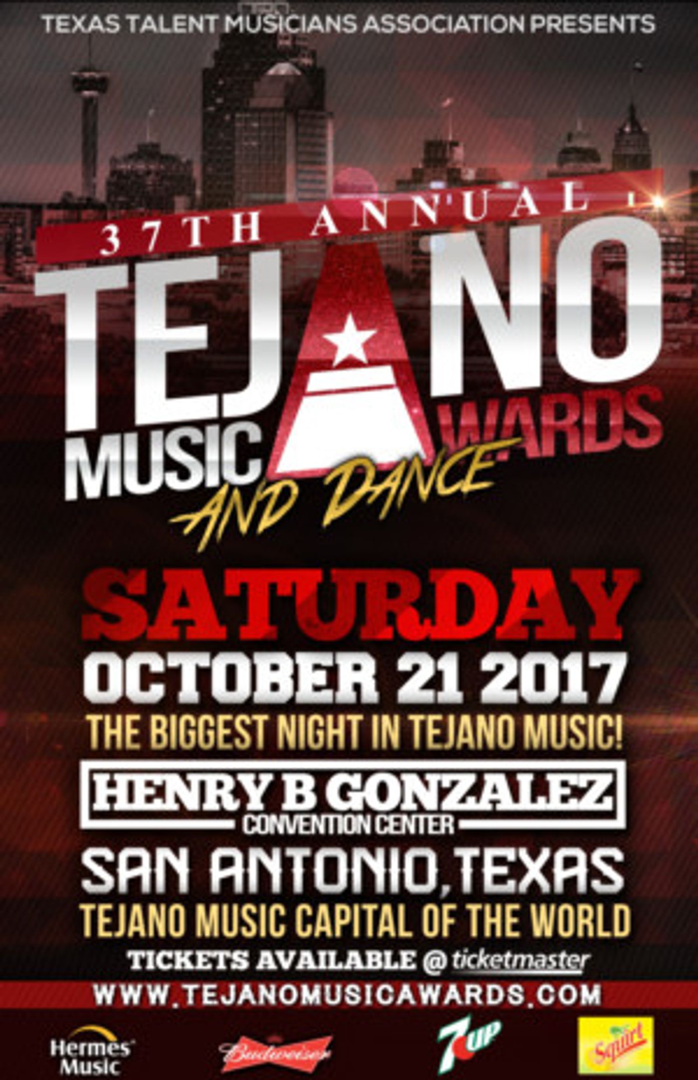 37th ANNUAL TEJANO MUSIC AWARDS & DANCE Announced  Image