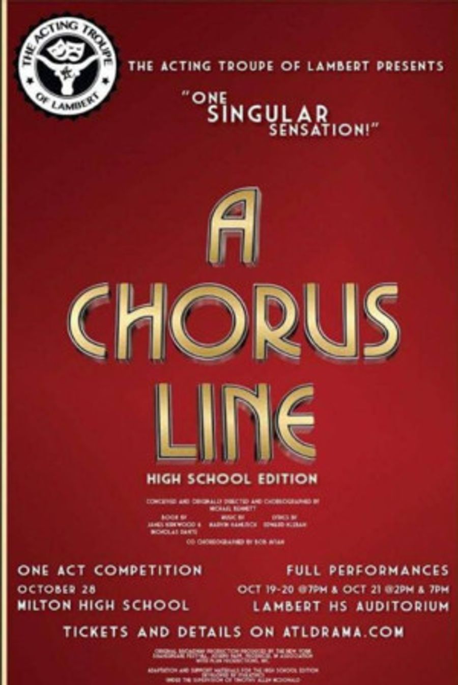 Acting Troupe of Lambert to Stage A CHORUS LINE Image