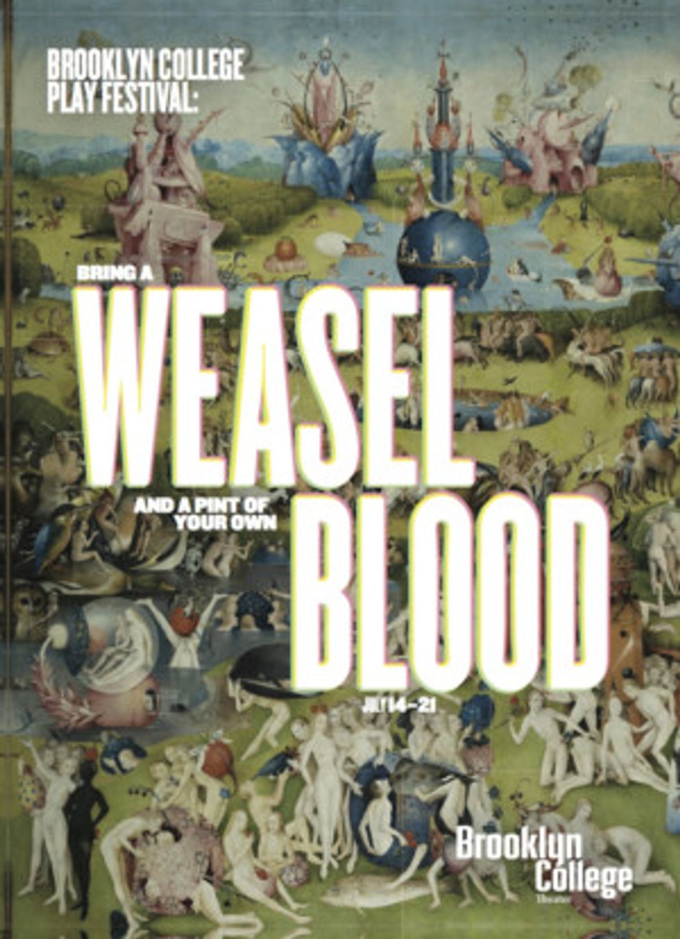 Brooklyn College Presents the 12th Annual Weasel Festival Hosted by the Public Theater  Image