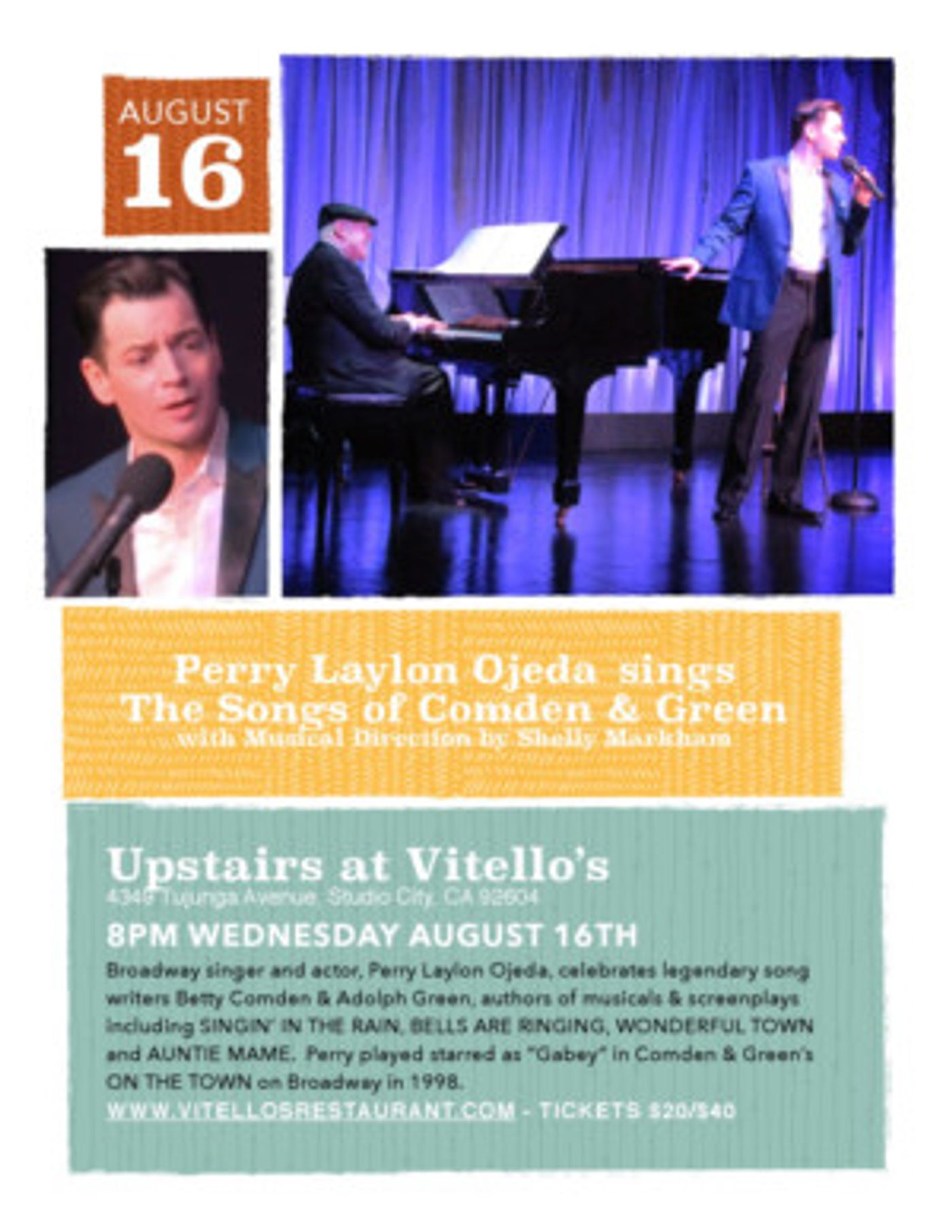 Perry Laylon Ojeda Sings Comden & Green  Image