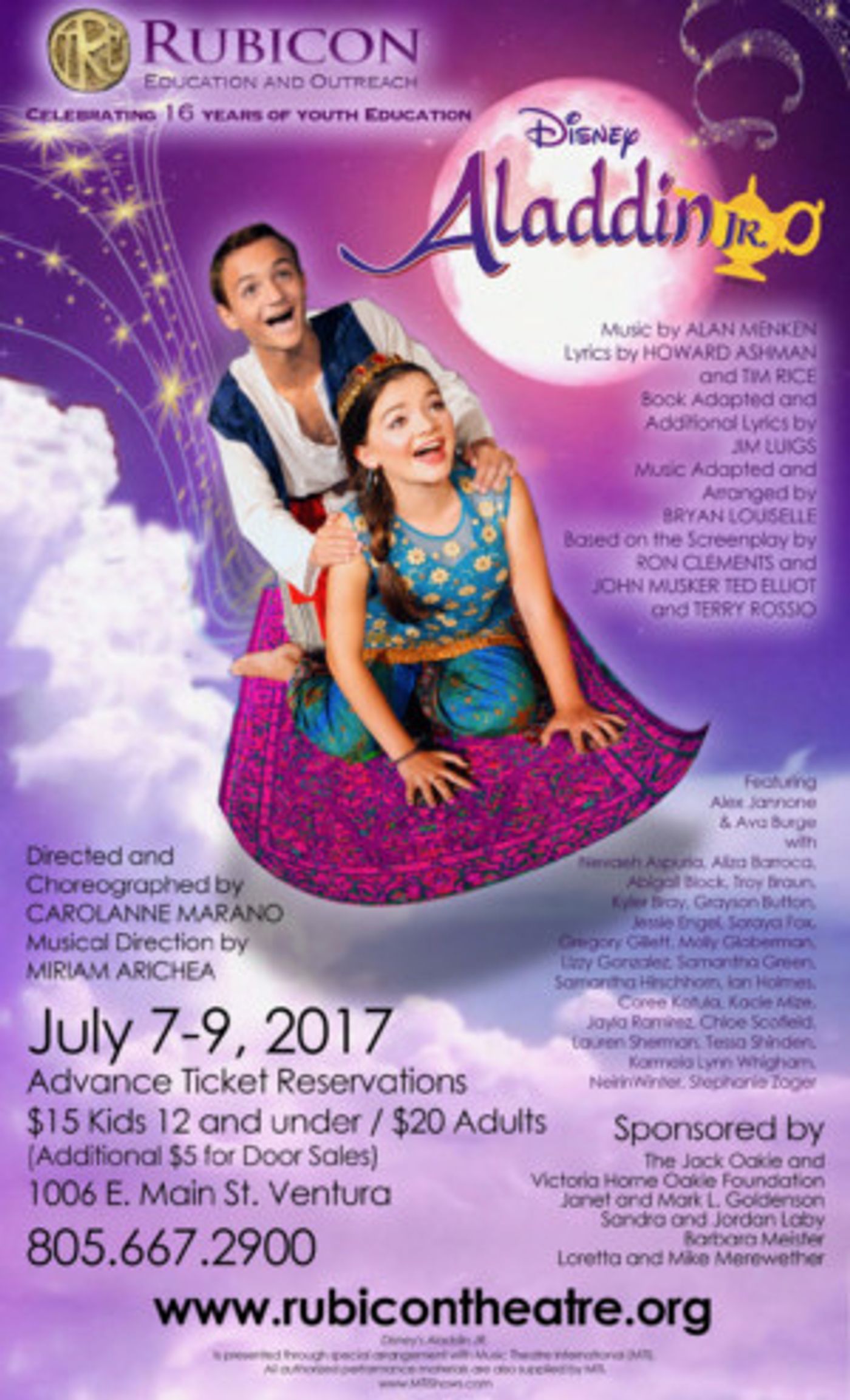 Rubicon Theatre Company's Summer Program Soars with ALADDIN JR.  Image