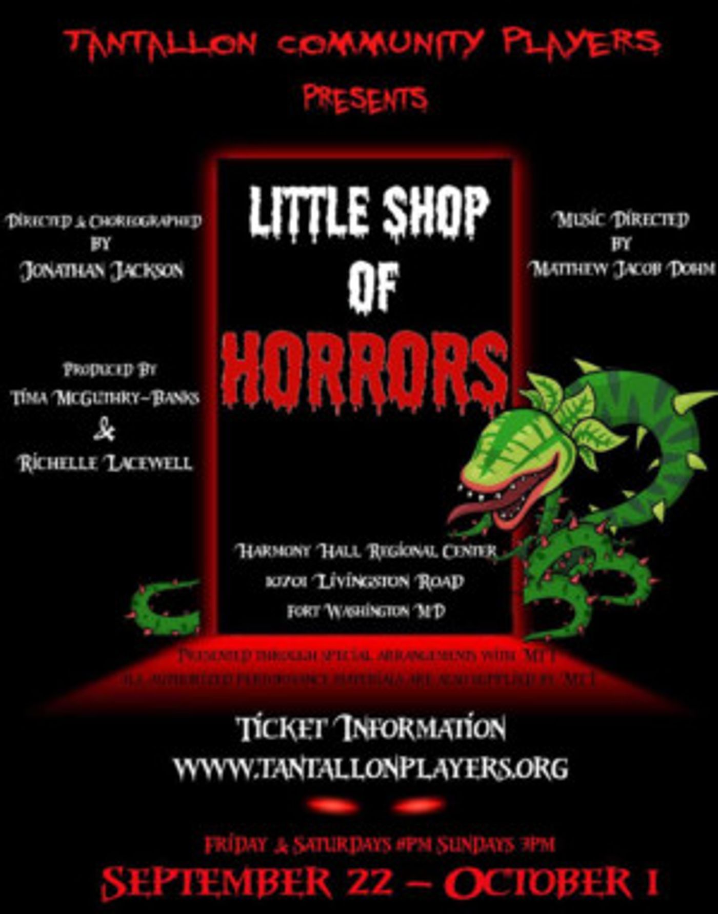 Tantallon Community Players Present LITTLE SHOP OF HORRORS  Image