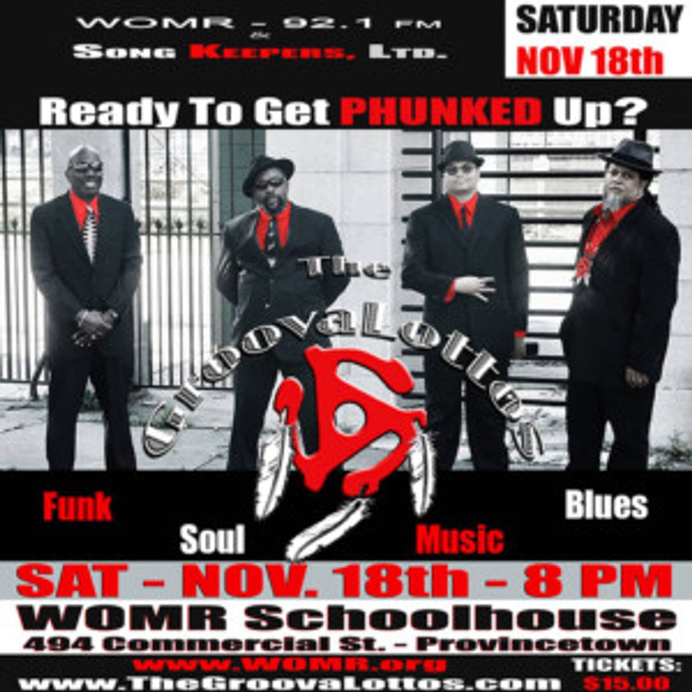 The GroovaLottos to Bring Phunk Party to WOMR Schoolhouse Image