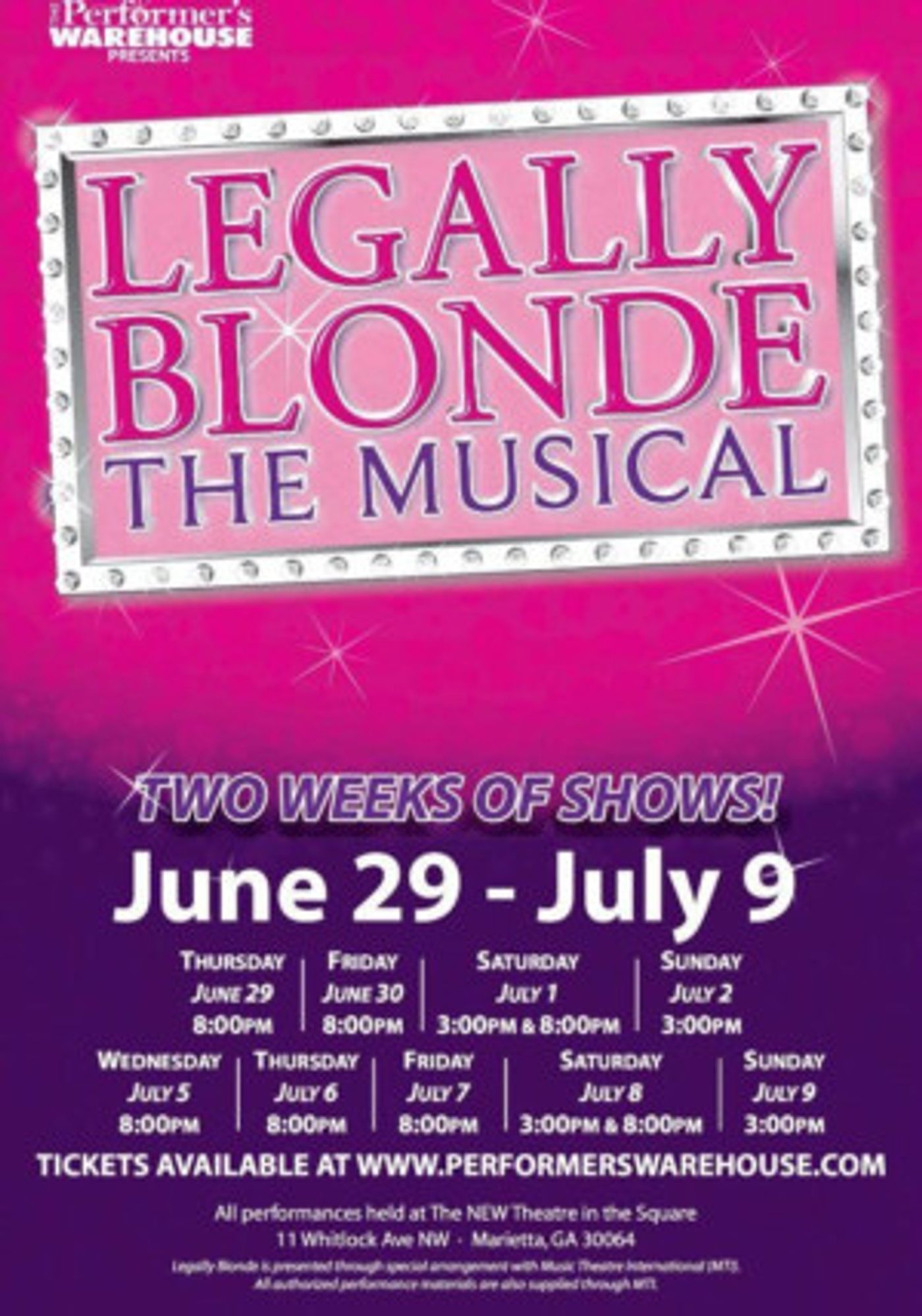 The Performer's Warehouse Is Going LEGALLY BLONDE This Summer  Image
