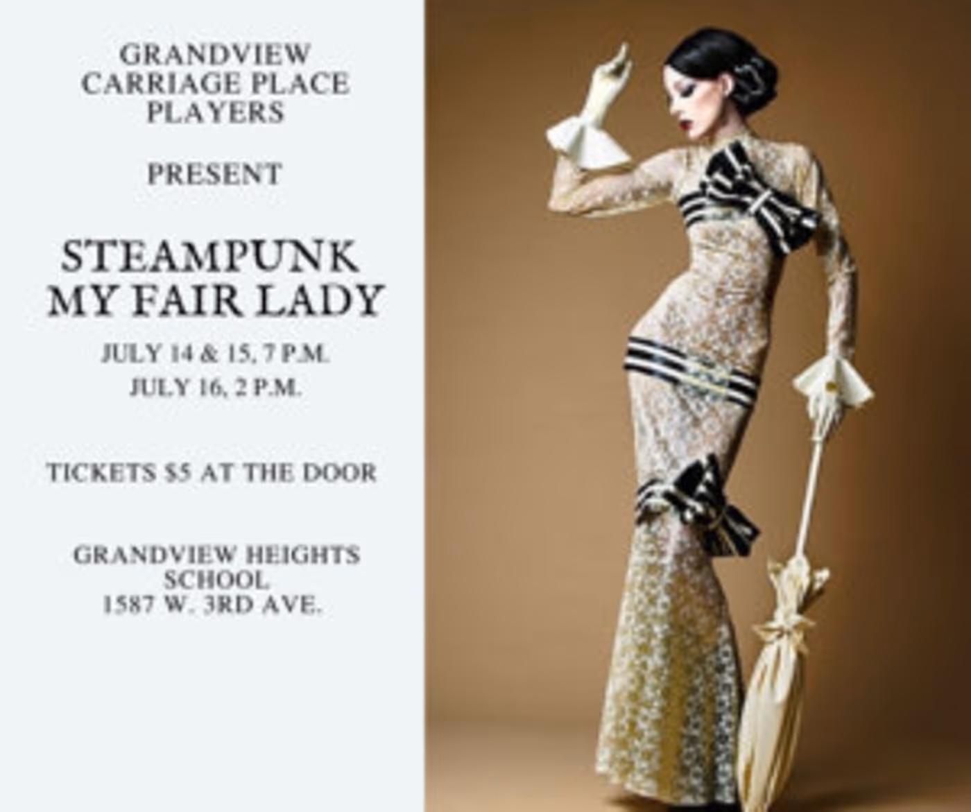 Grandview Carriage Place Players to Stage STEAMPUNK MY FAIR LADY Image