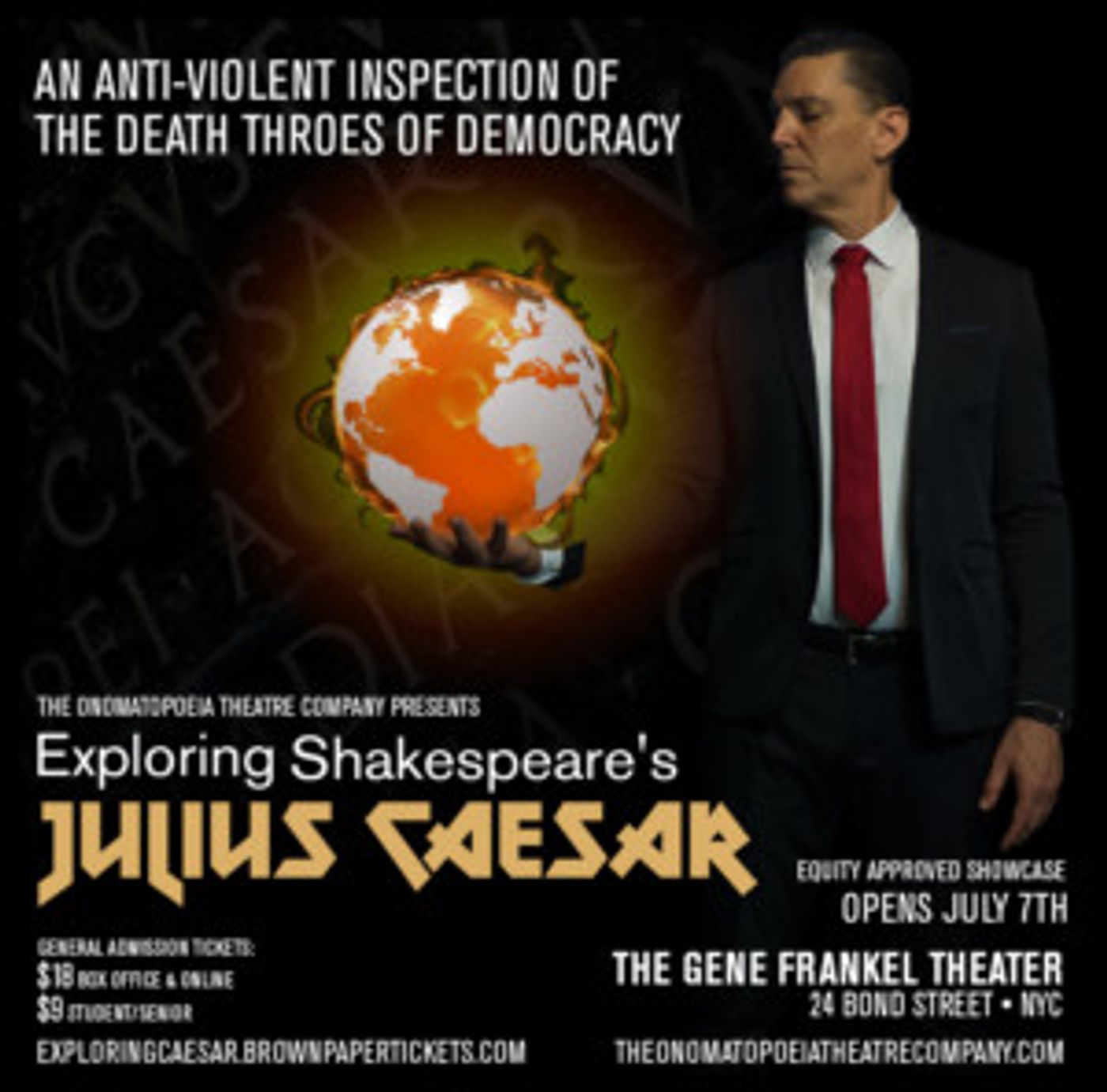 Onomatopoeia Theatre Stages EXPLORING SHAKESPEARE'S JULIUS CAESAR  Image