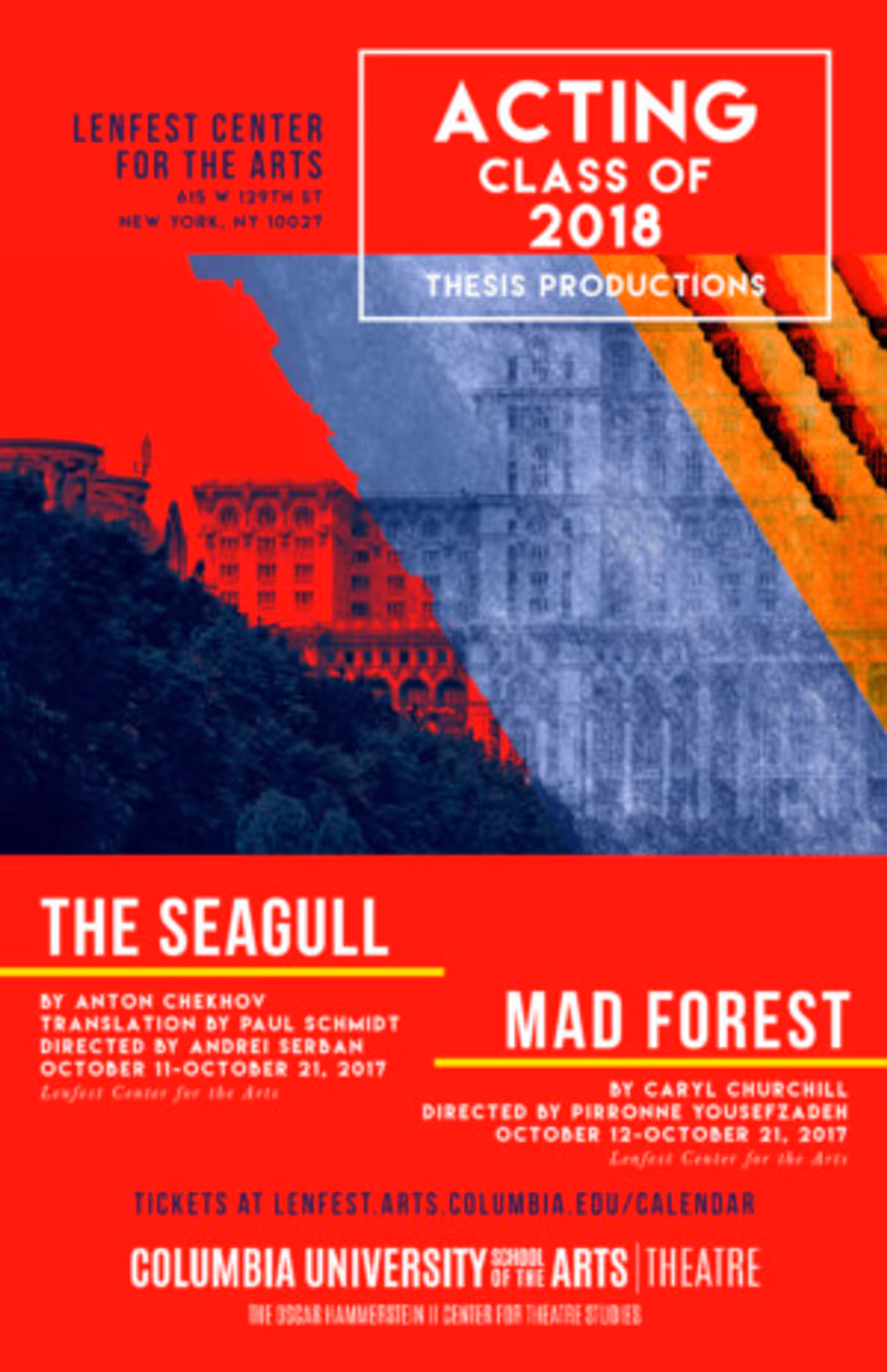 Columbia University MFA Students to Present THE SEAGULL and MAD FOREST Image