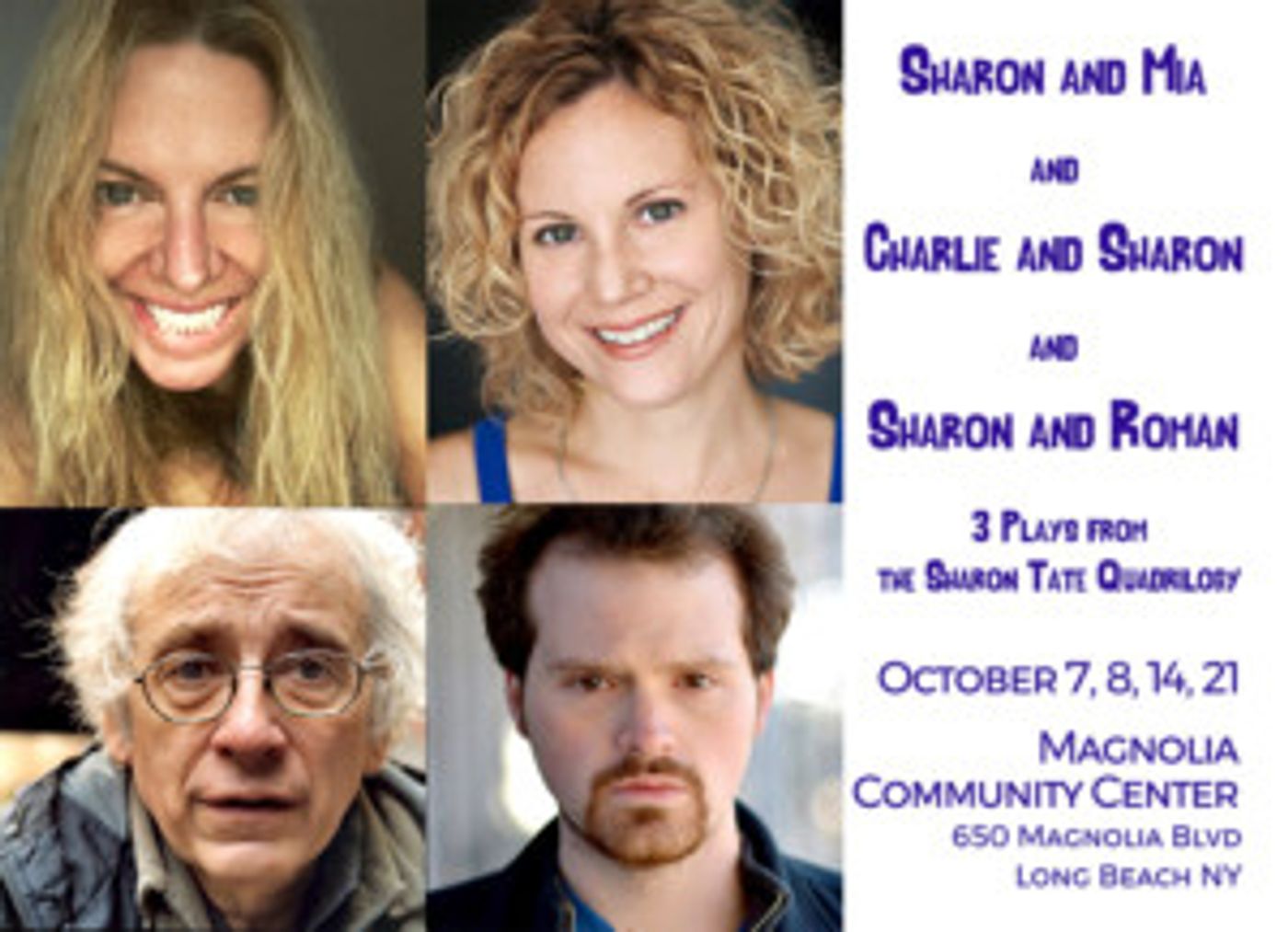 Three Sharon Tate Plays Coming to Long Beach This October  Image