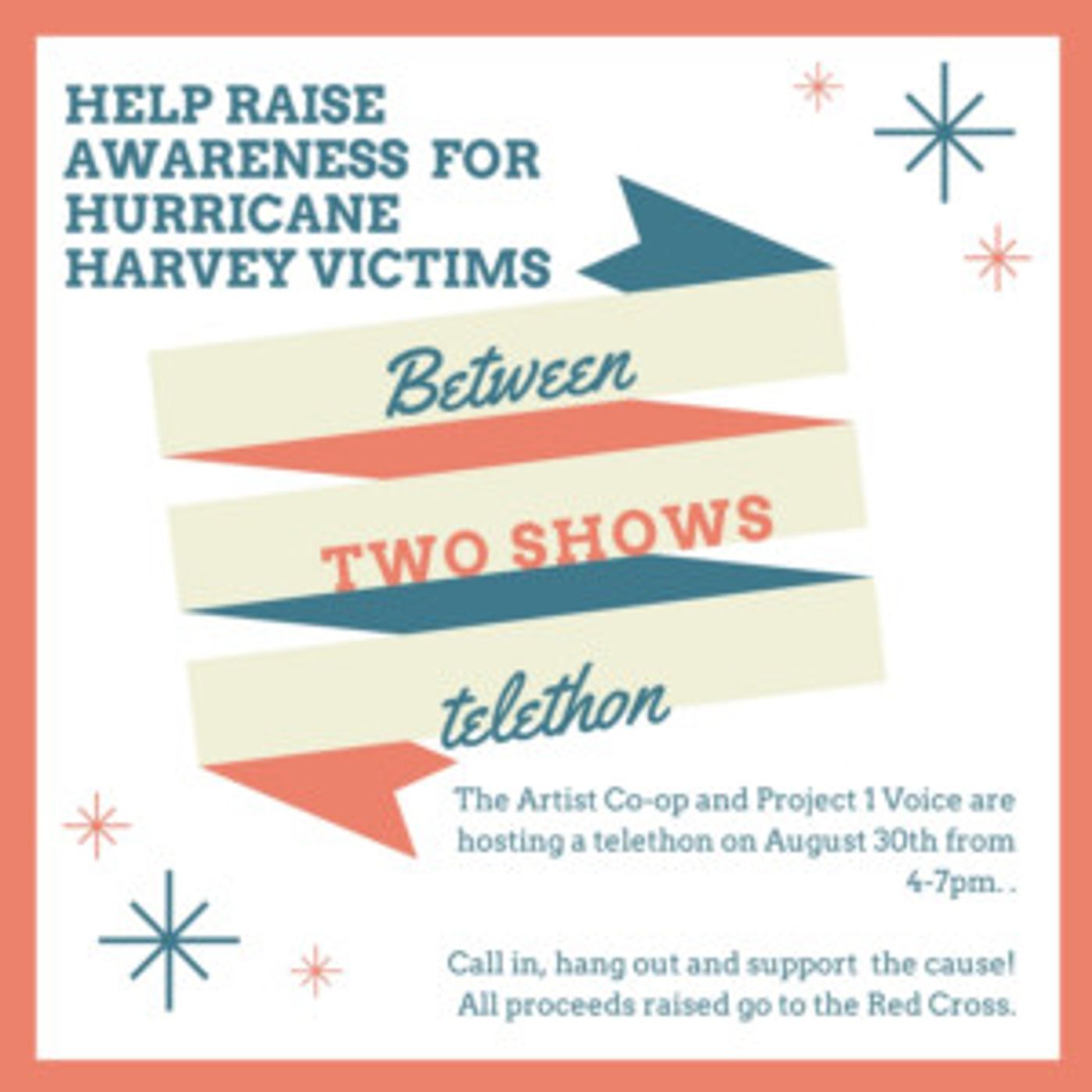 Midtown BETWEEN TWO-SHOWS TELETHON to Raise Awareness for Hurricane Harvey Relief Efforts  Image