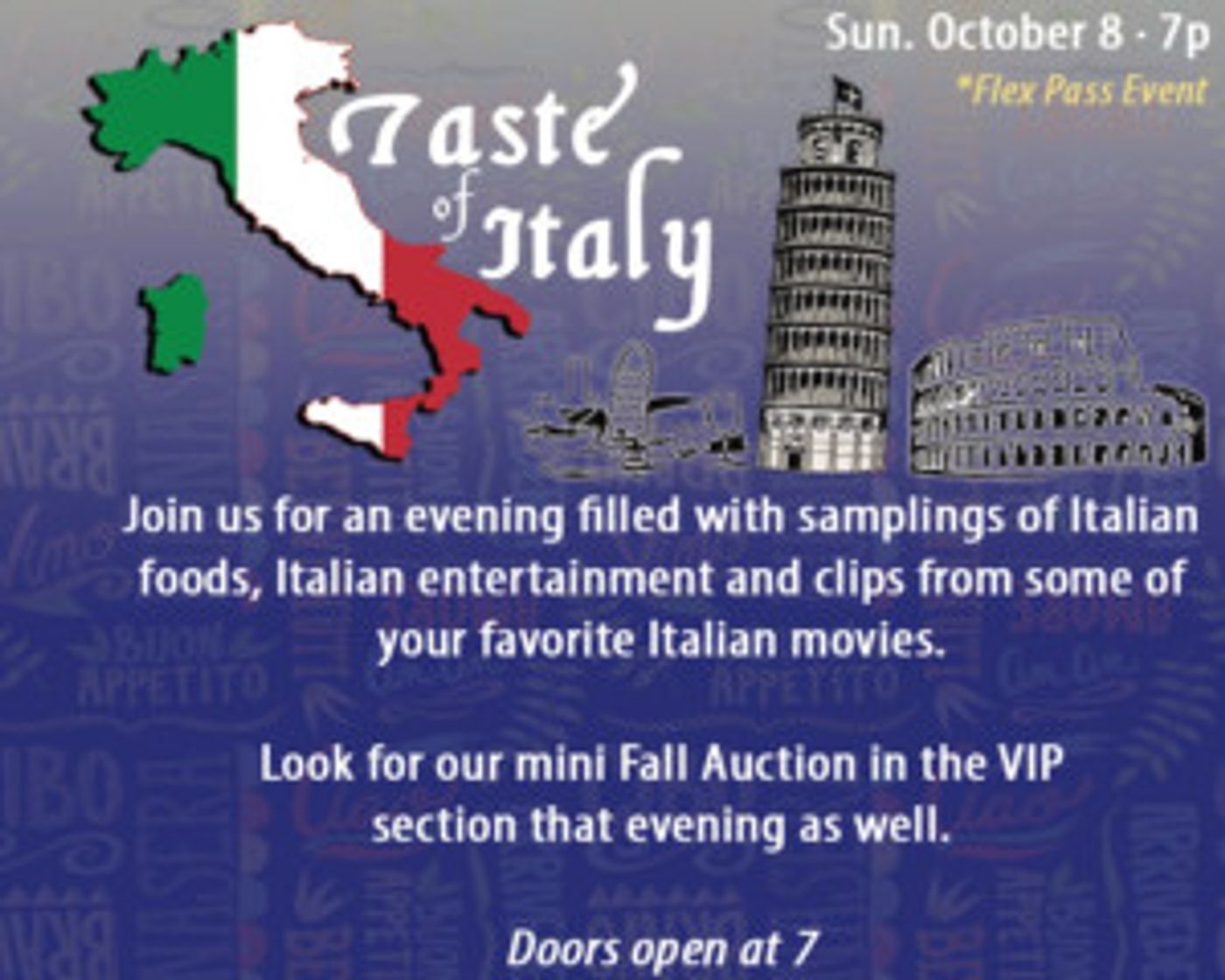 TONY N' TINA'S WEDDING Stars to Host TASTE OF ITALY at The Noel S. Ruiz Theatre Image