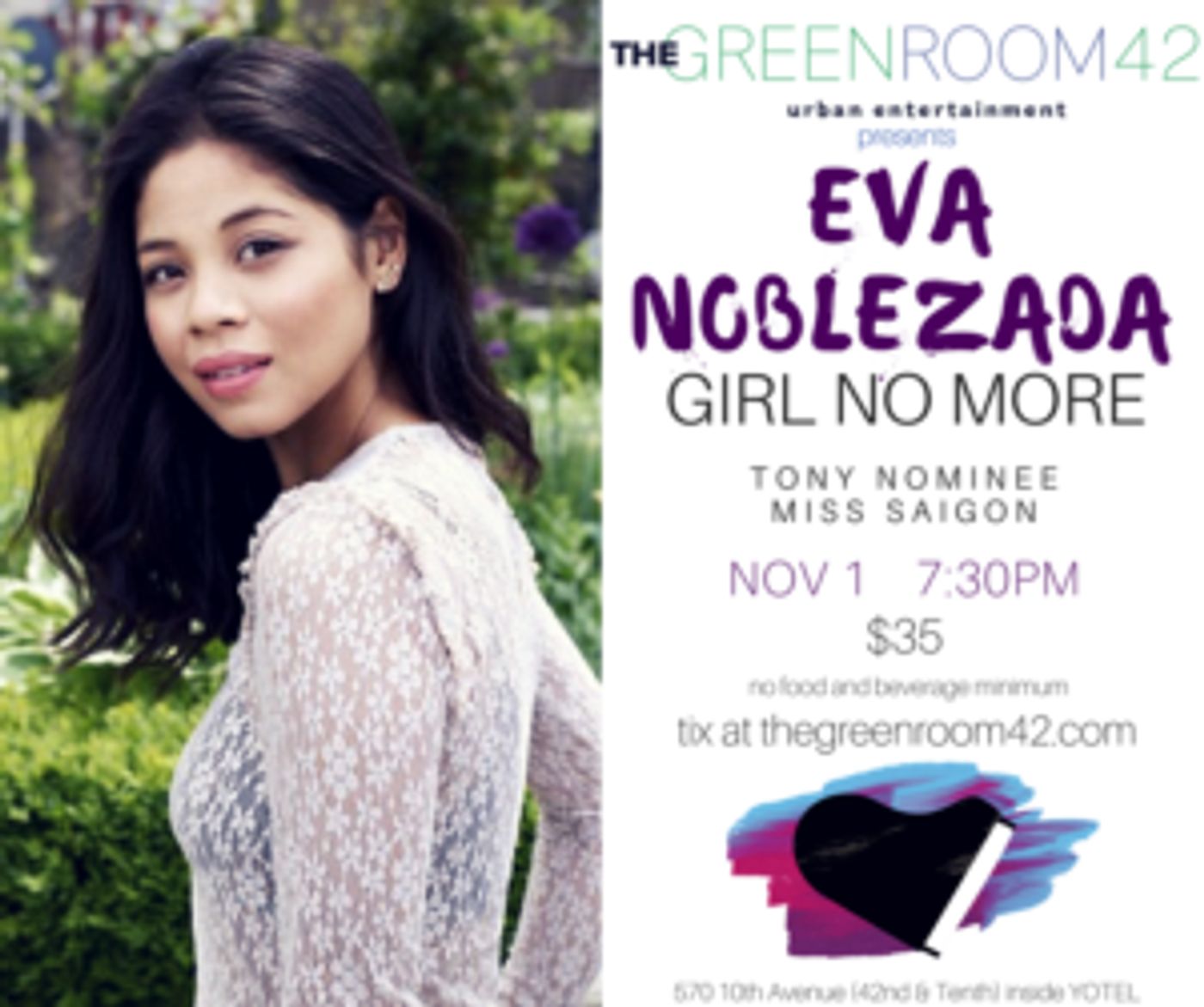 MISS SAIGON's Eva Noblezada to Bring GIRL NO MORE to The Green Room 42 Image