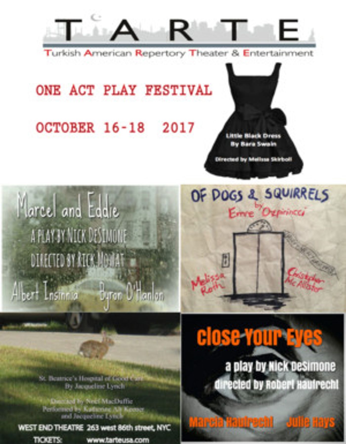 4 Great Writers and 5 Incredible One Acts at Turkish American Repertory Theater and Entertainment Next Week  Image