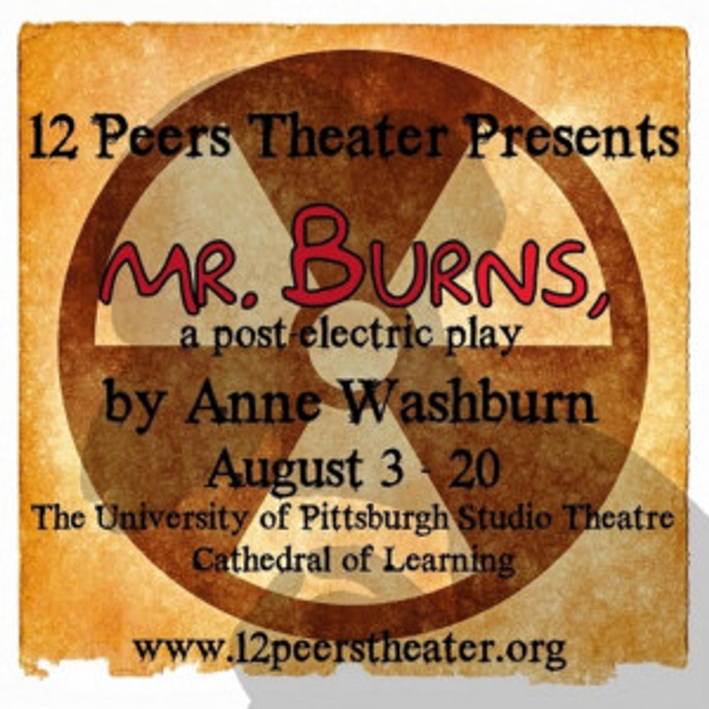 12 Peers Theater Presents MR. BURNS A Post-Electric Play By Anne Washburn  Image