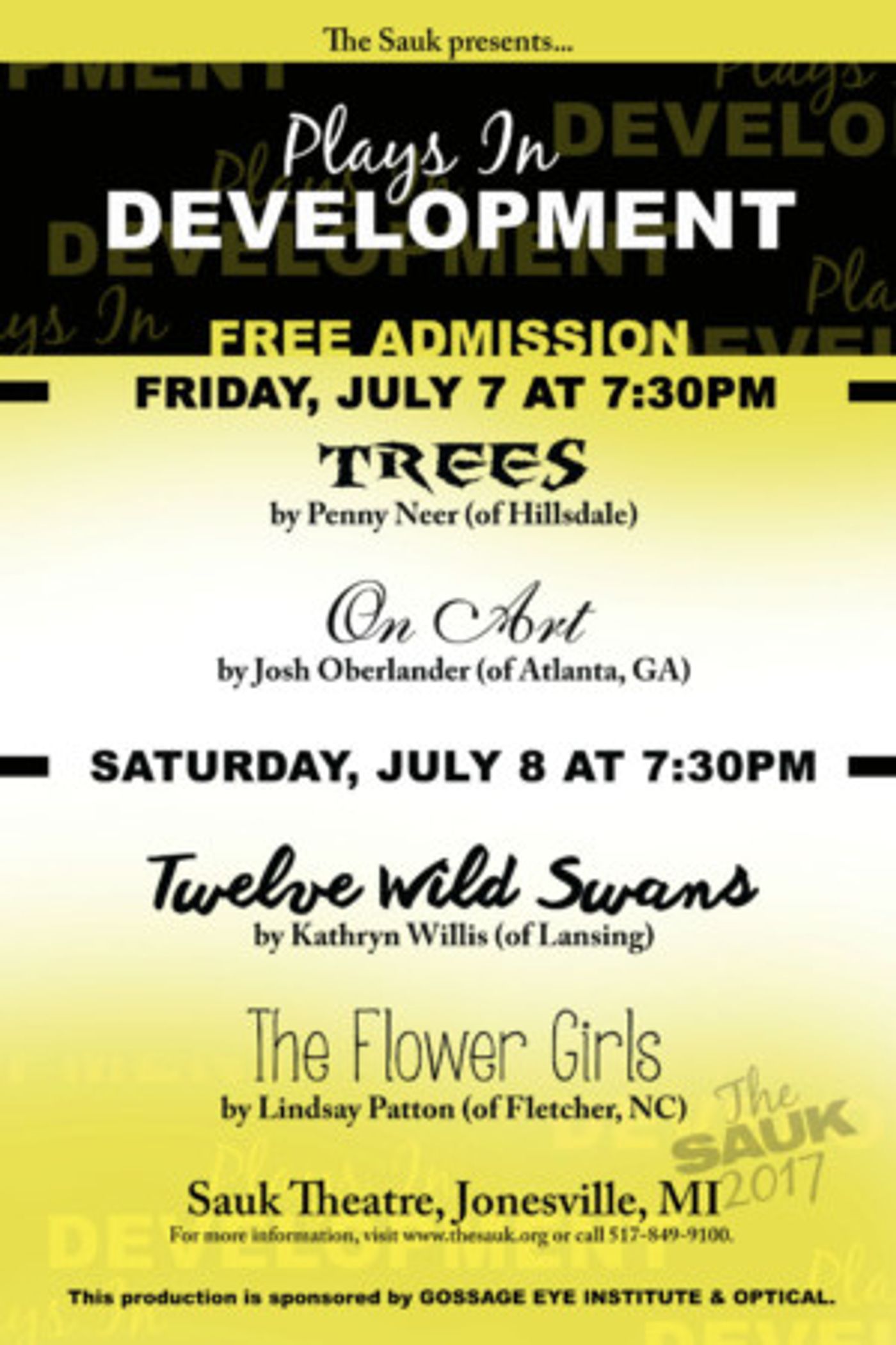 The Sauk to Present Plays-In-Development This Weekend  Image