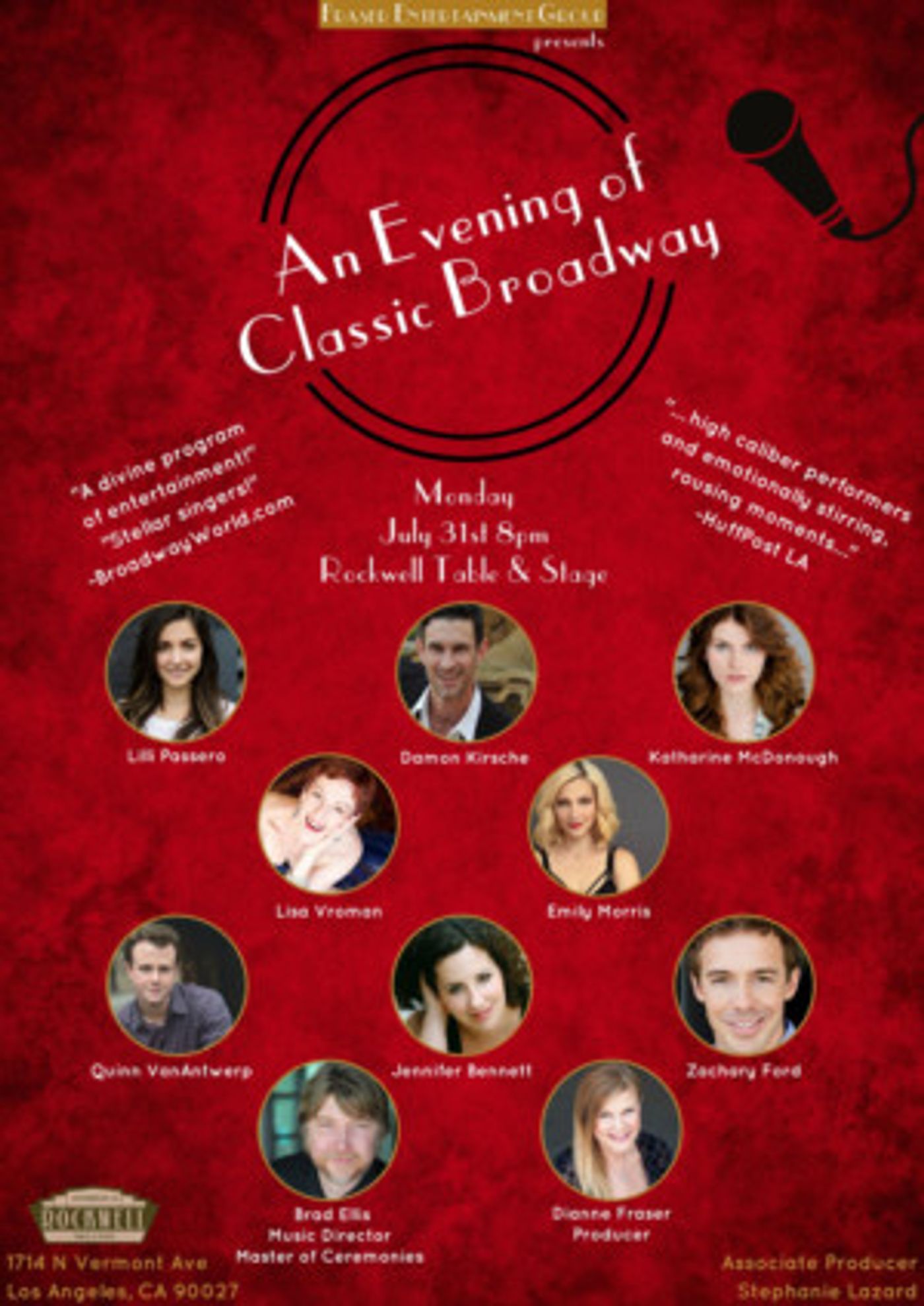 Cast Announced for 20th 'EVENING OF CLASSIC BROADWAY' at Rockwell  Image