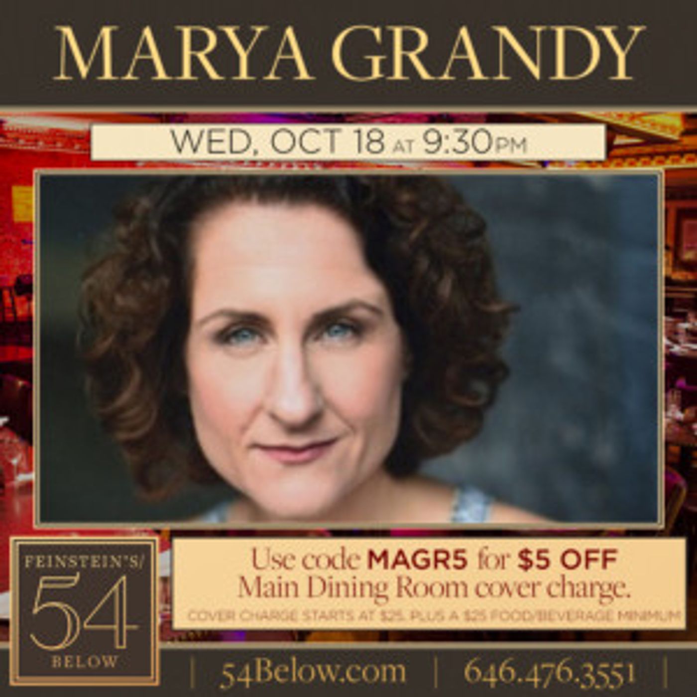 Marya Grandy to Make Feinstein's/54 Below Solo Debut This Fall  Image