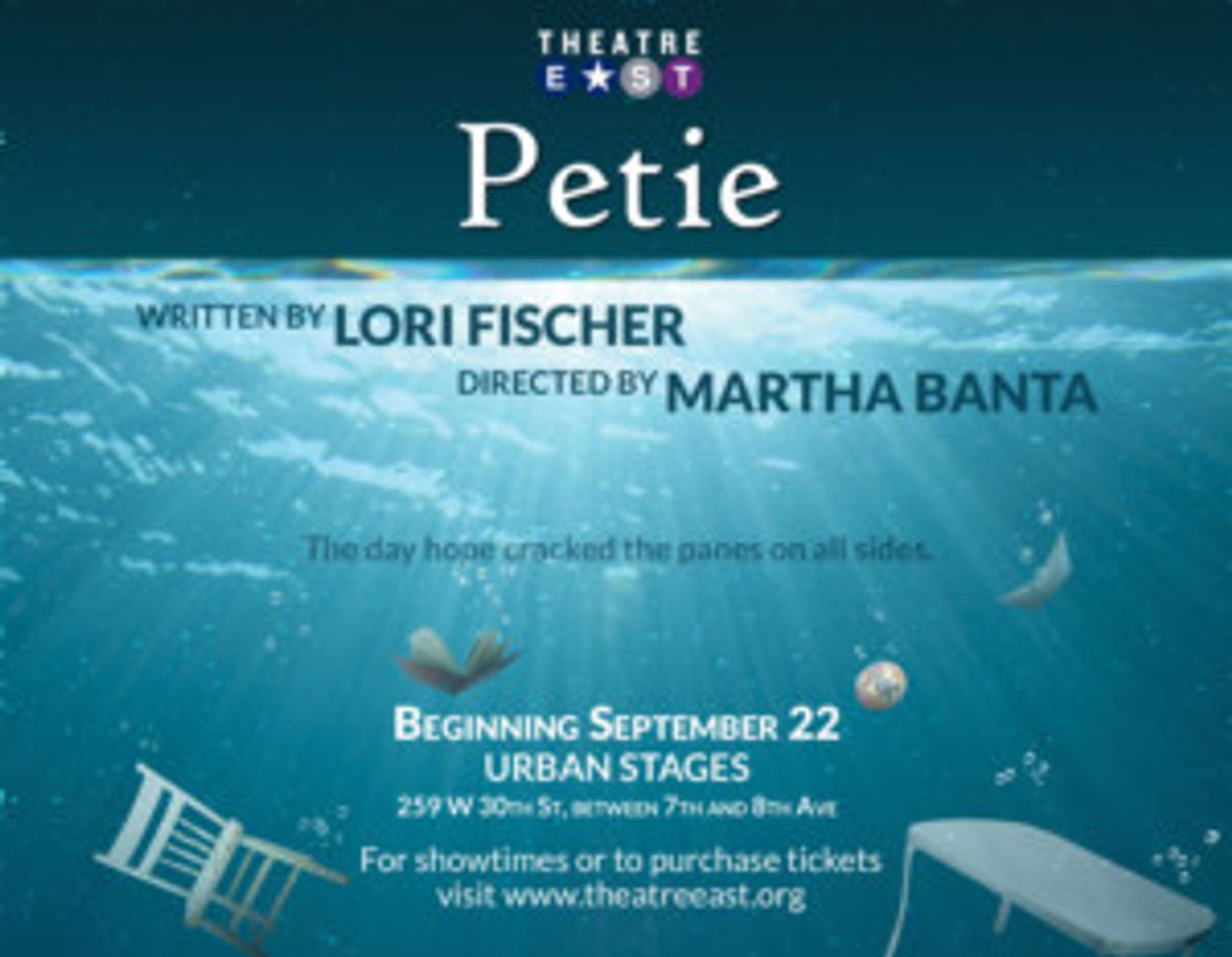 Theatre East Premieres PETIE Tonight at Urban Stages  Image