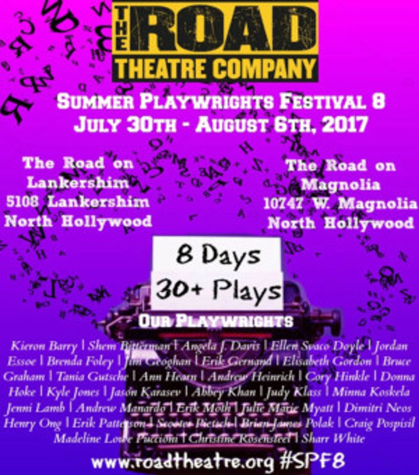Road Theatre Company presents SUMMER PLAYWRIGHTS FESTIVAL  Image
